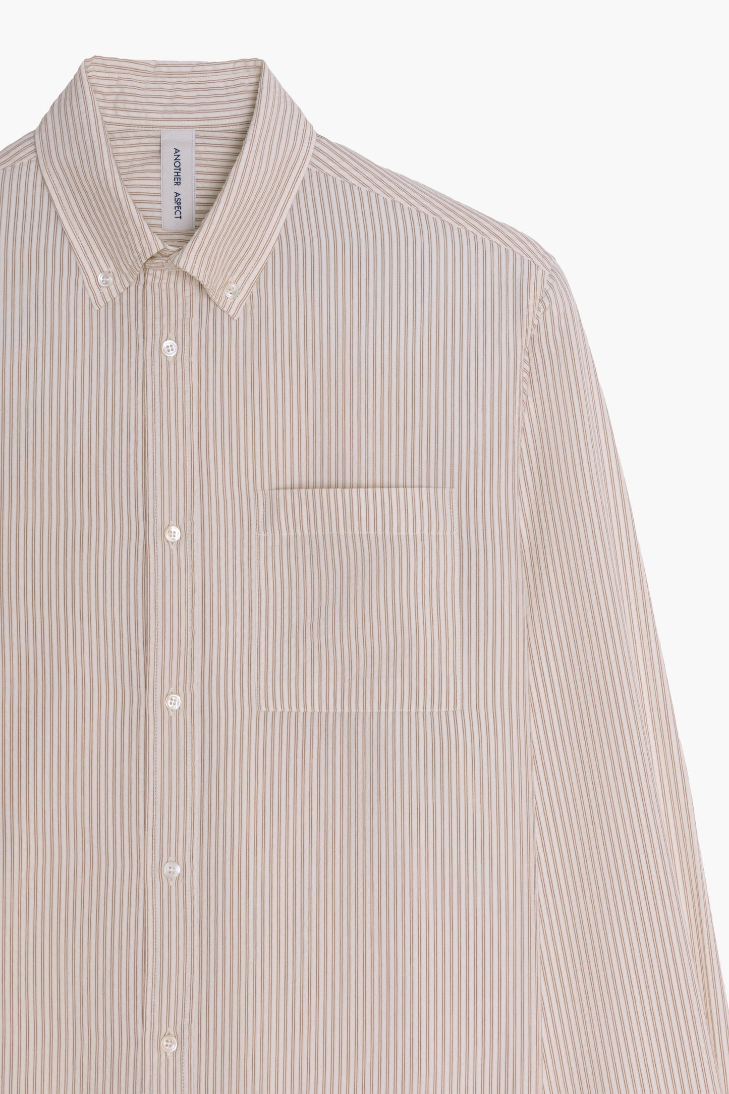 Another Shirt - Ecru met bruine strepen