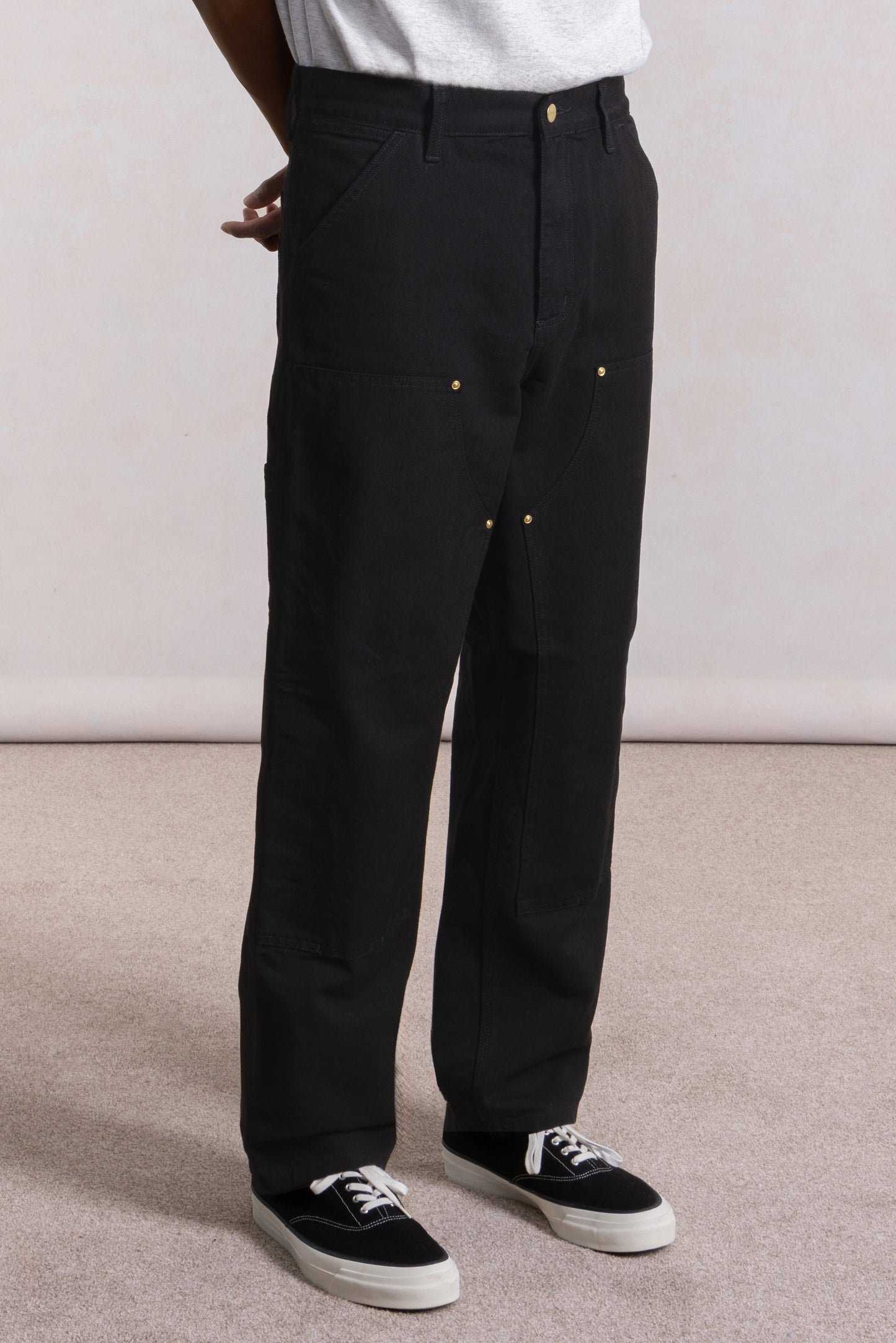 Double Knee Pant - Dearborn Canvas Noir