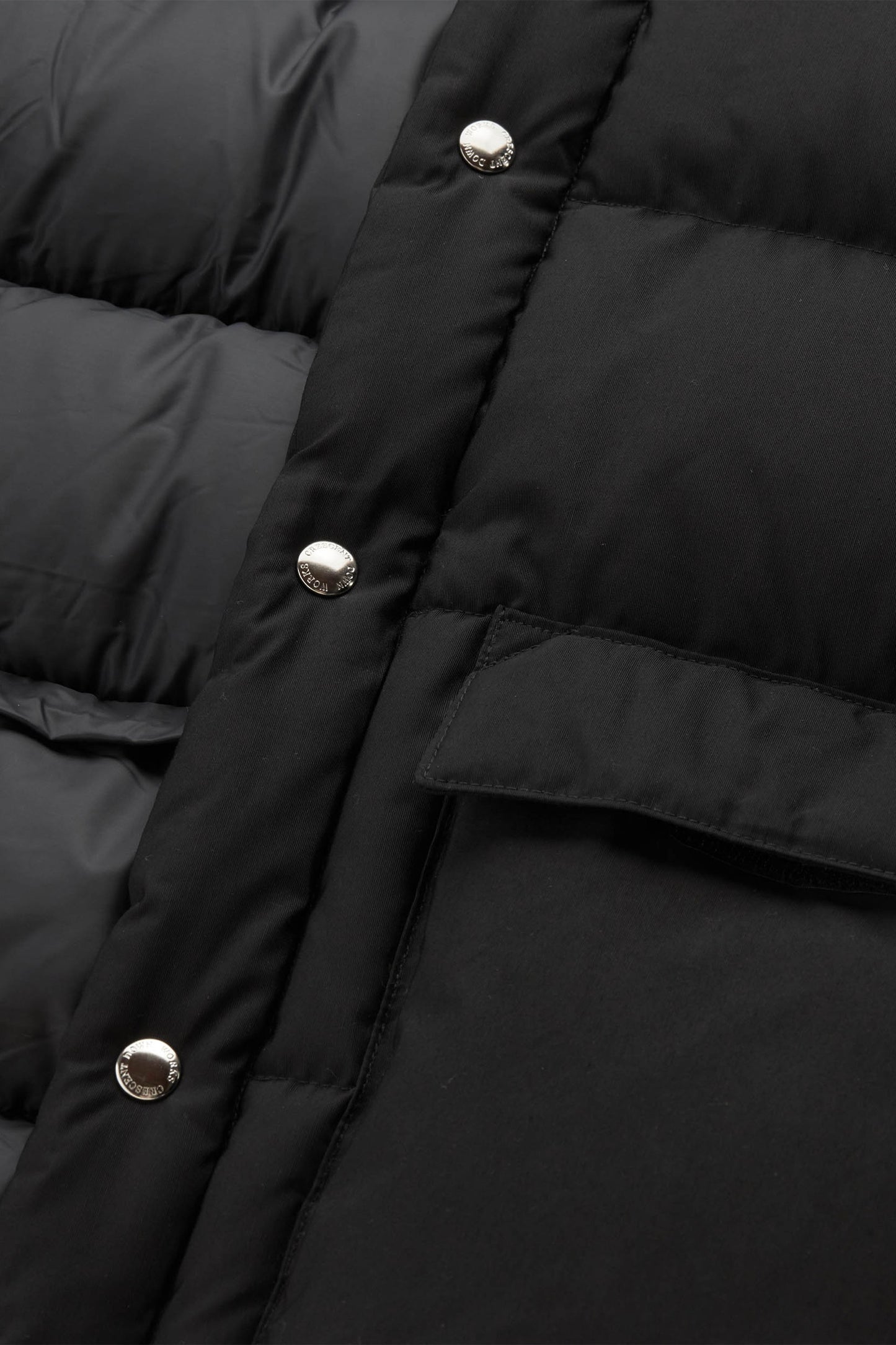 Down jacket with removable hood - Black