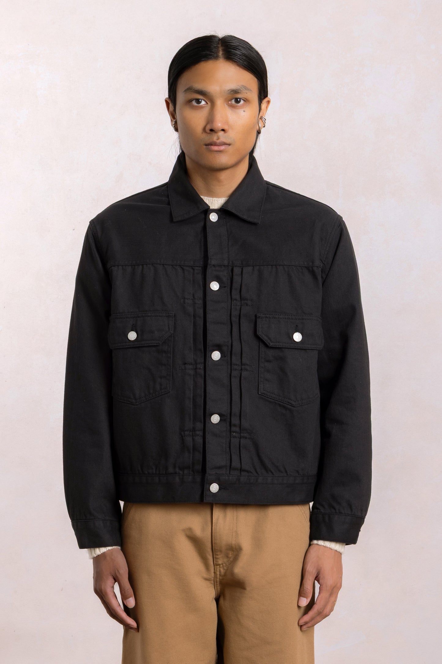 Type II Truckerjack 'Pioneer Jacket' - Zwart Selvedge Denim