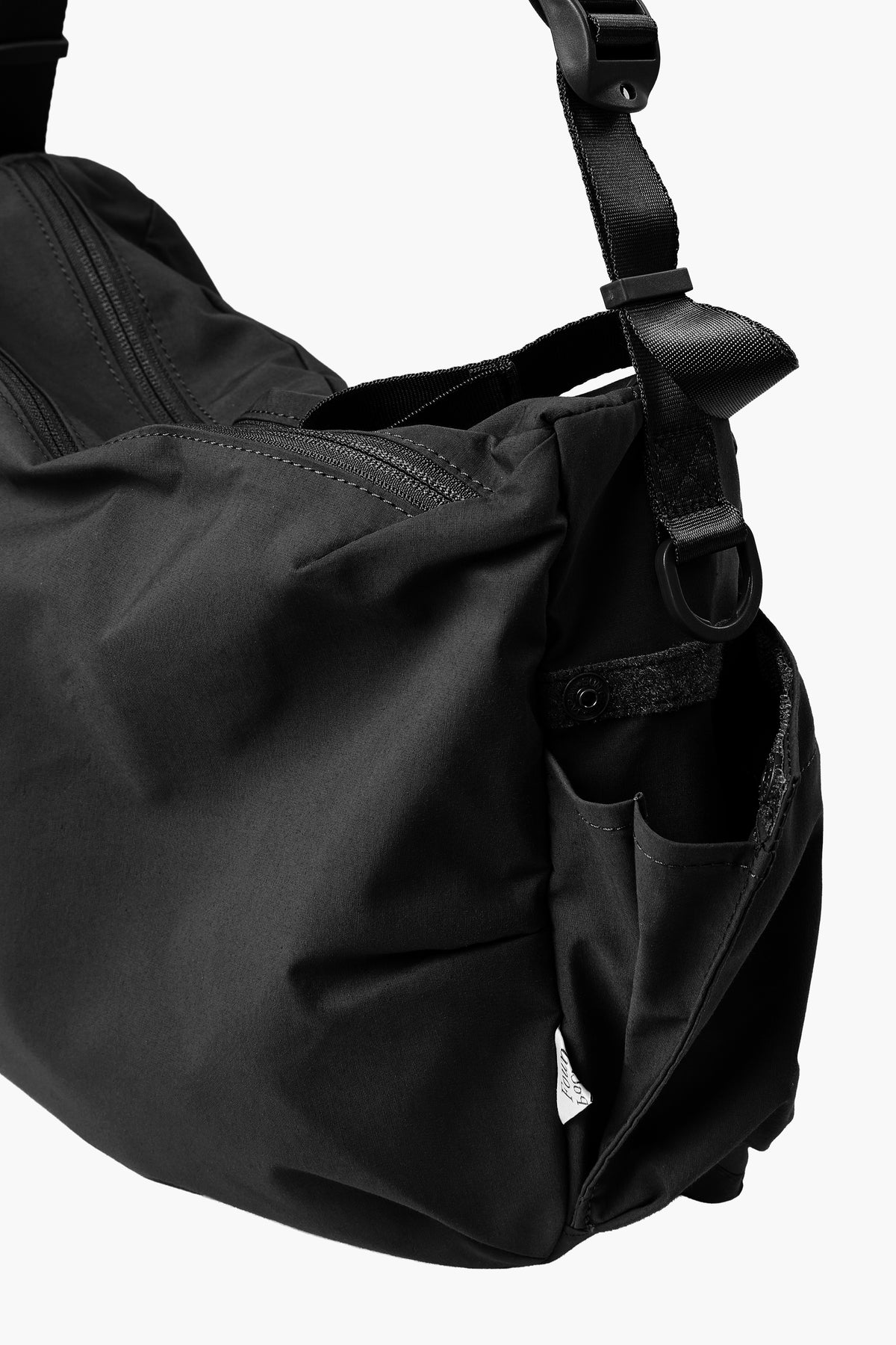 Sac à bandoulière 'Grid Cross Bag' en nylon - Noir