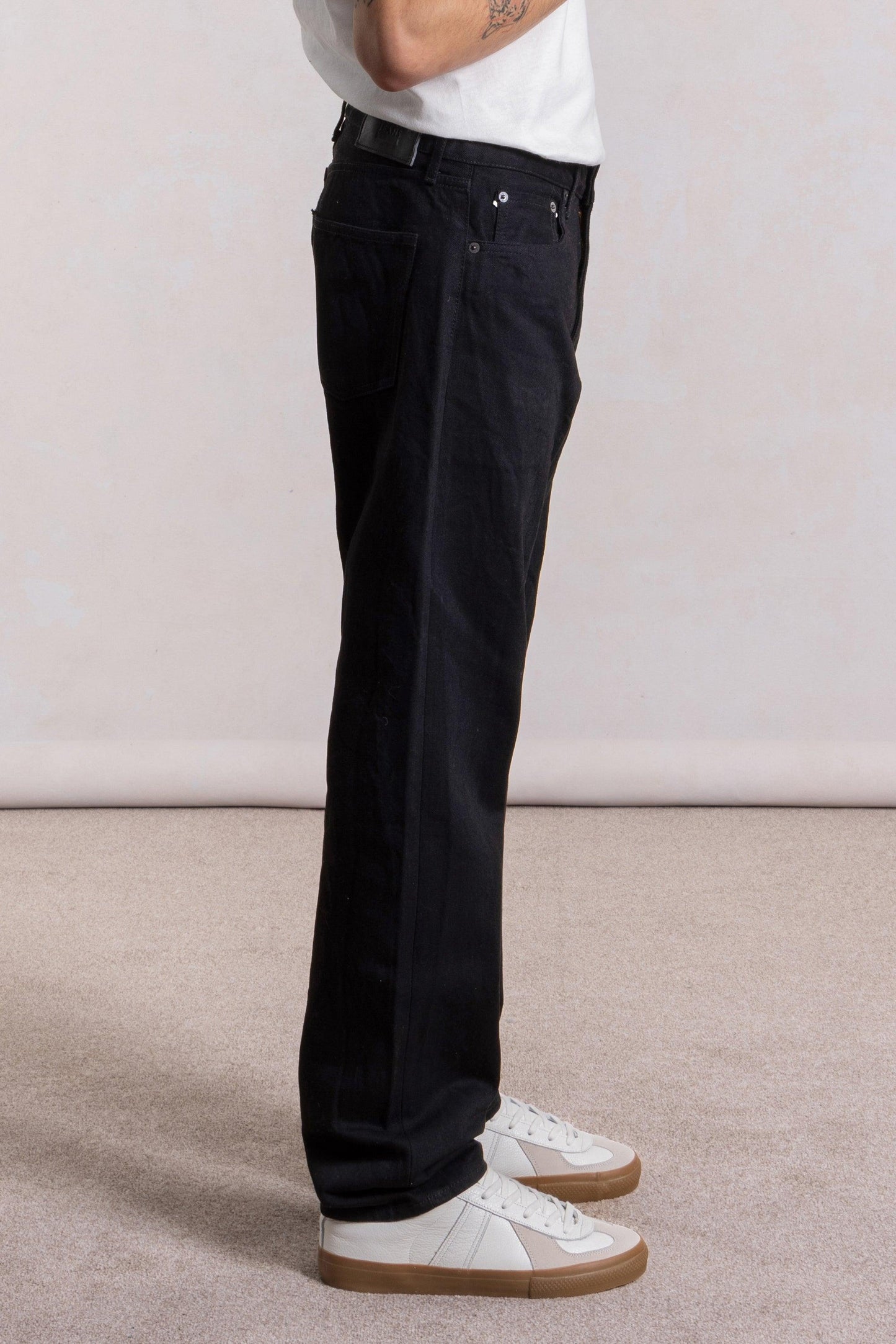 Klassieke rechte jeans 13,5 oz - zwarte selvedge denim