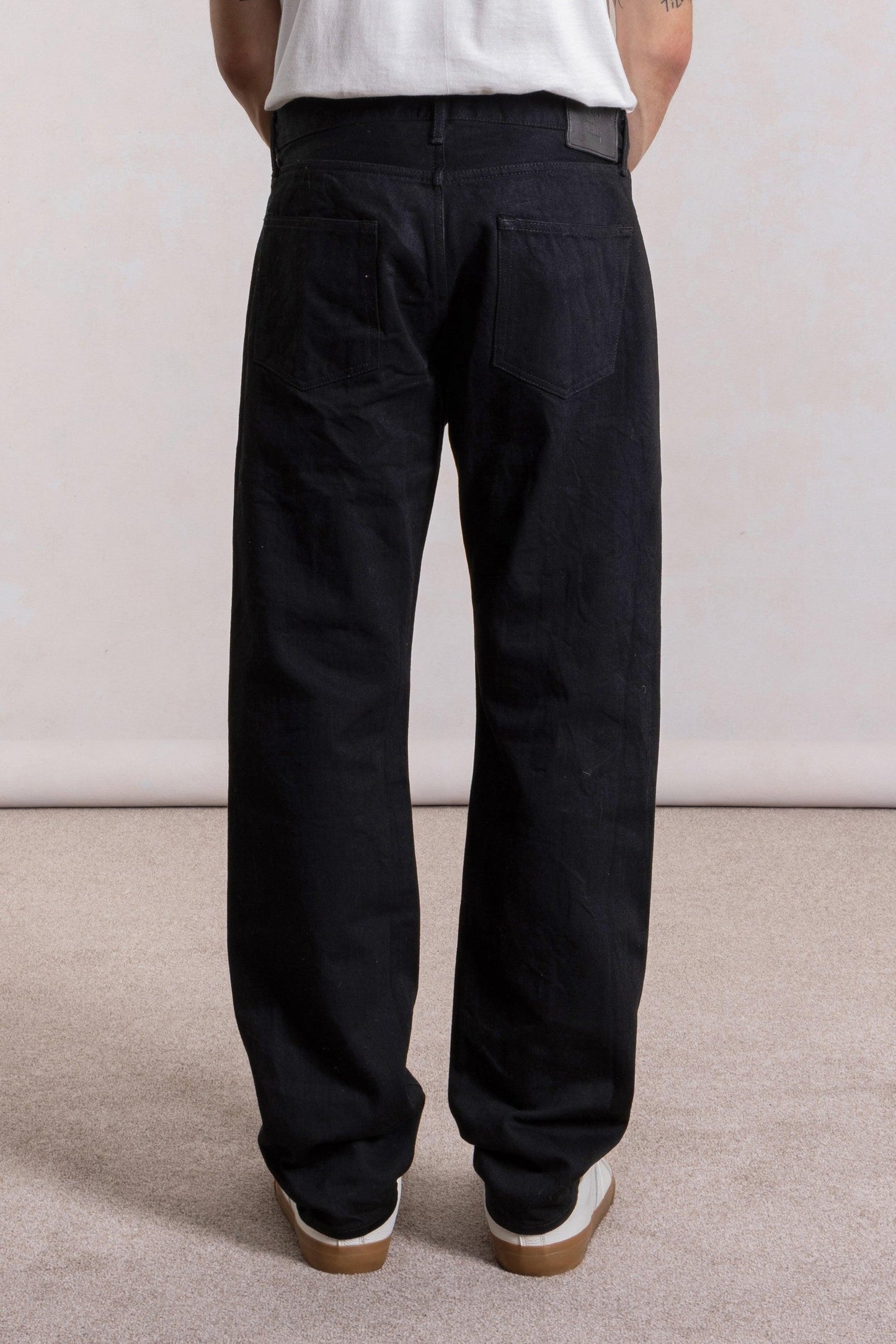 Klassieke rechte jeans 13,5 oz - zwarte selvedge denim