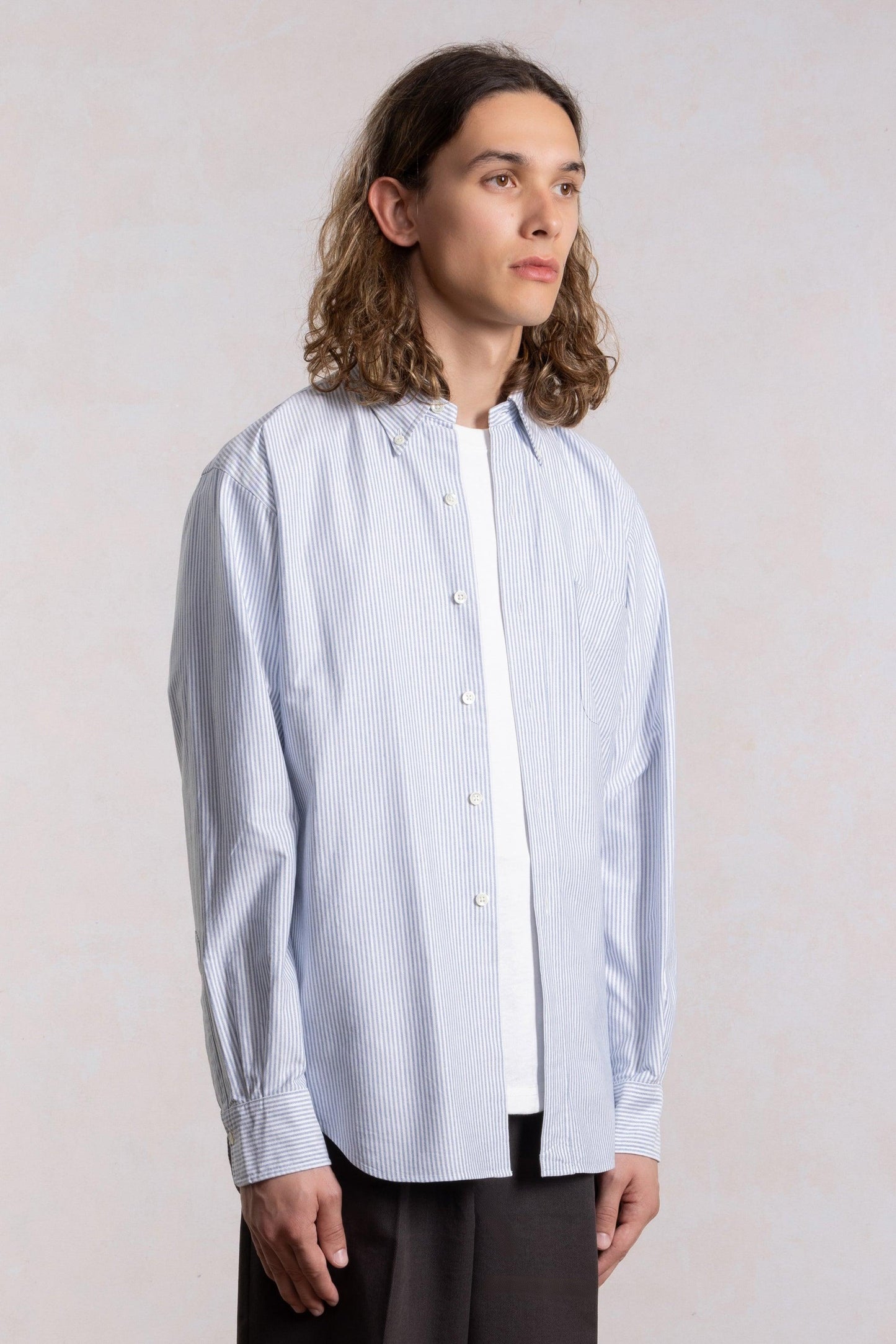 'Vintage Ivy' Oxford Shirt - Blue Stripes