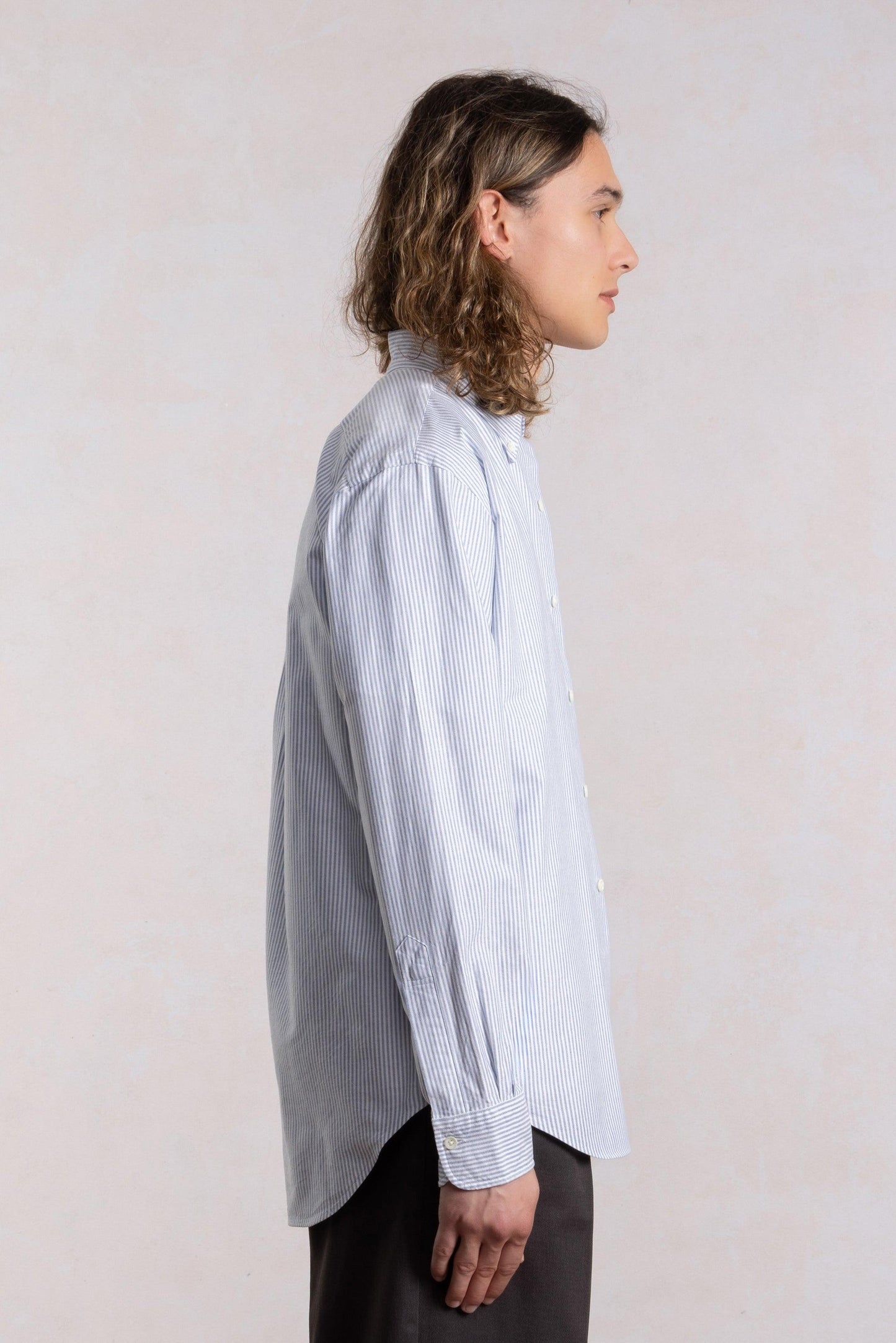 'Vintage Ivy' Oxford Shirt - Blue Stripes