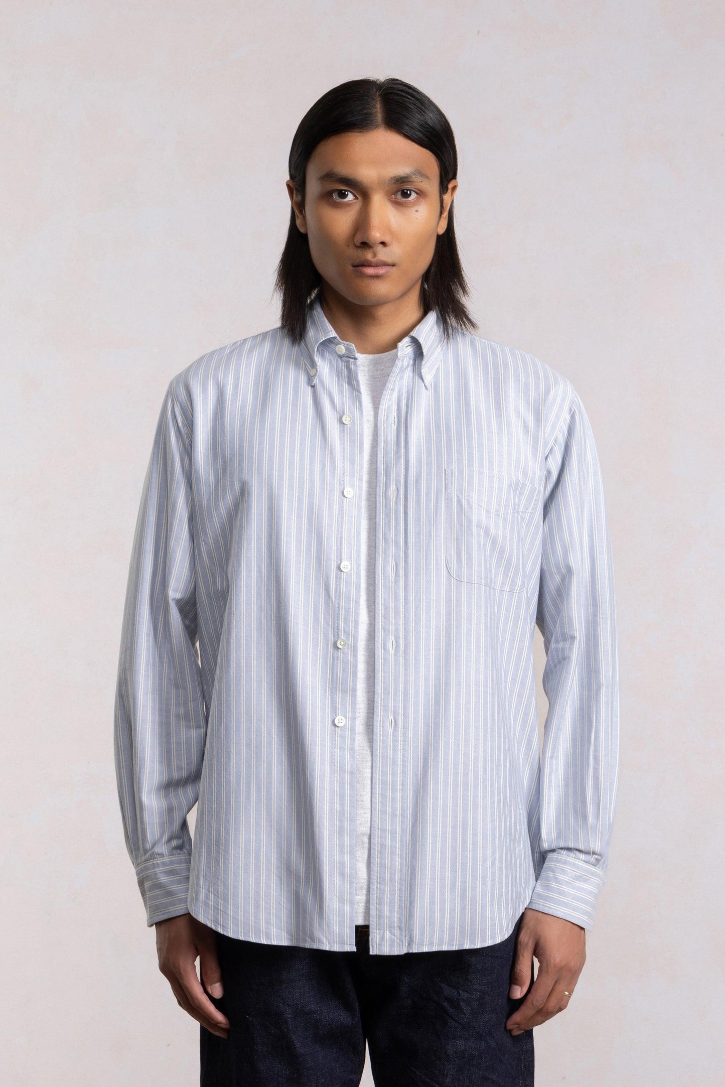 'Vintage Ivy' Shirt - Striped Oxford