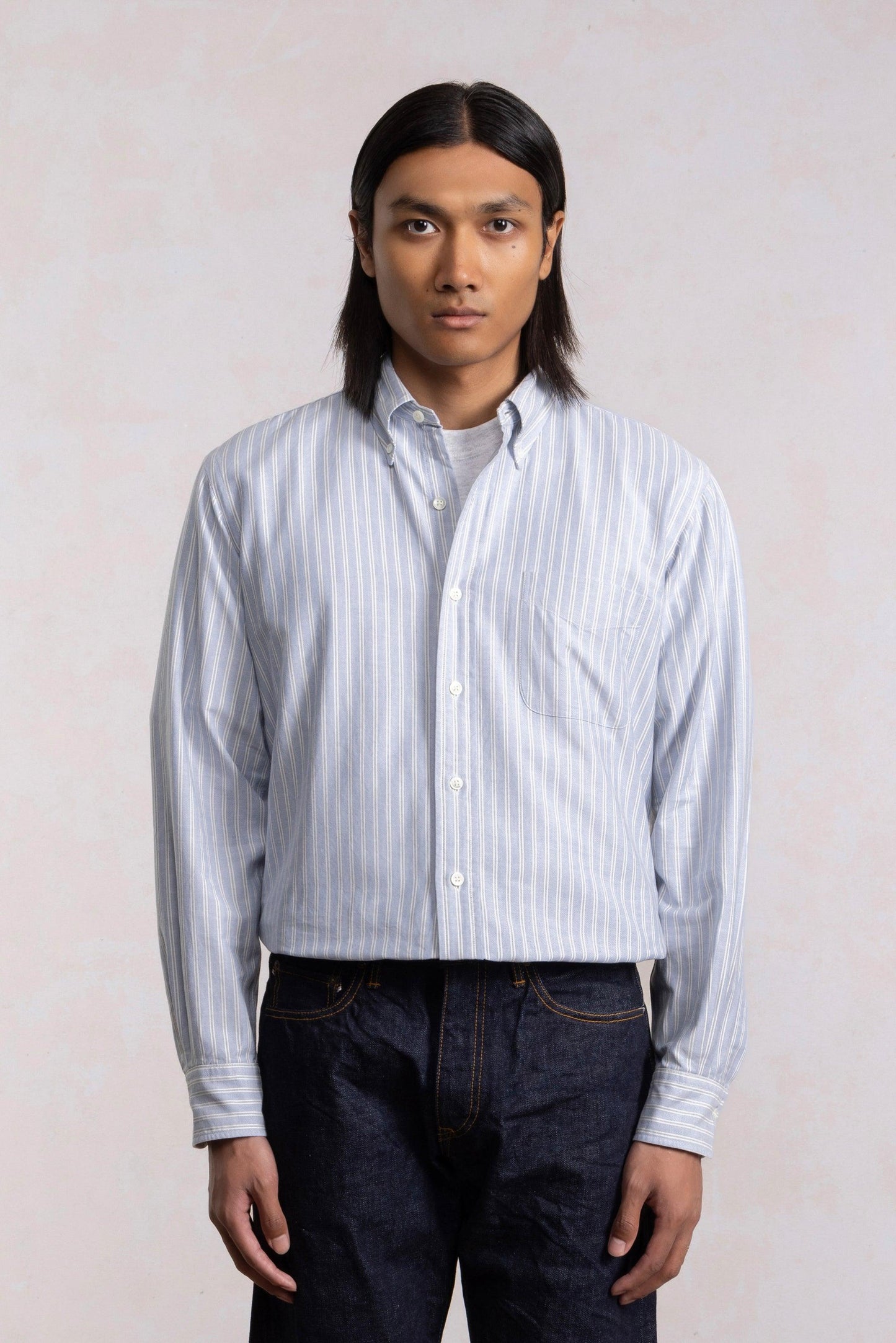 'Vintage Ivy' Shirt - Striped Oxford