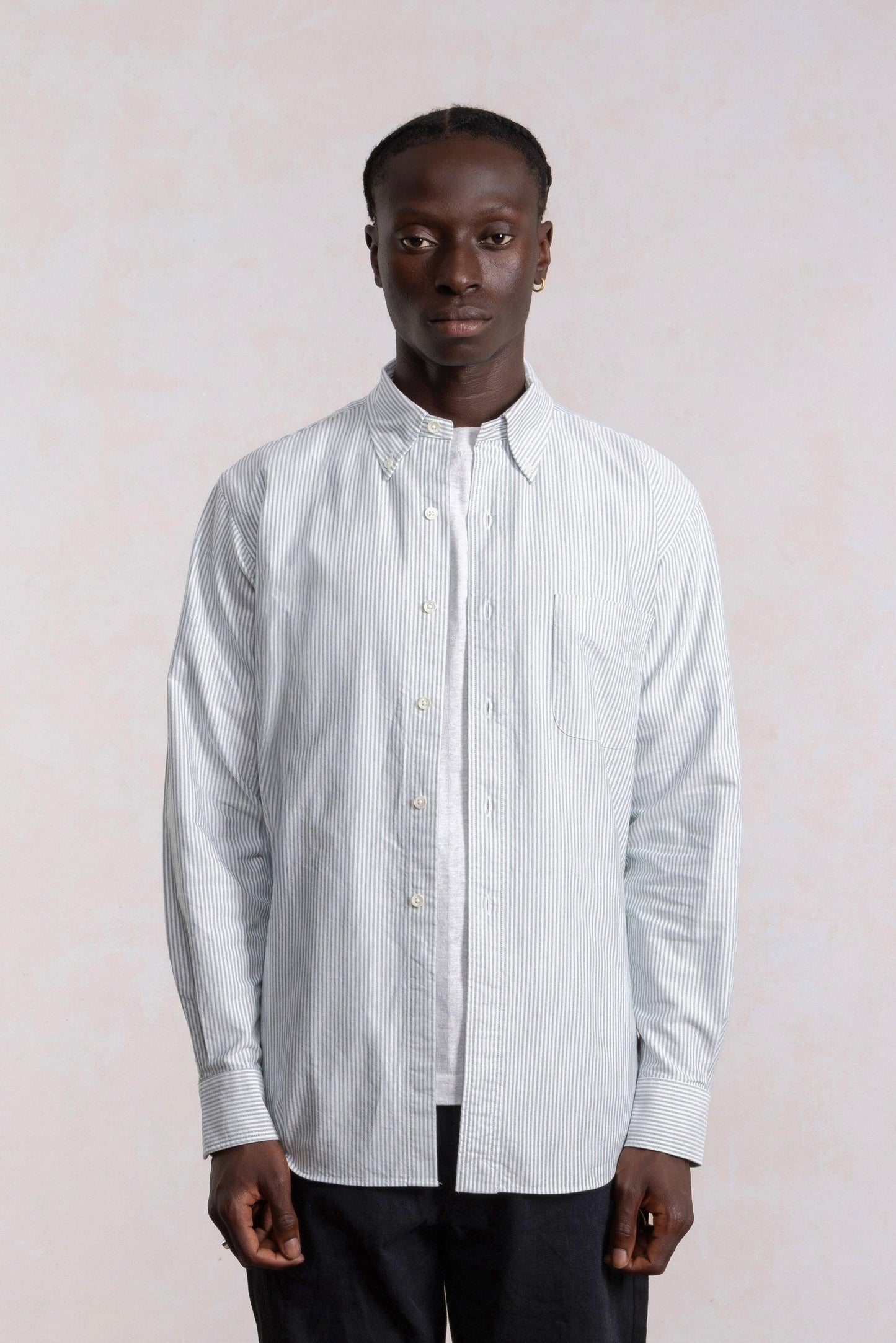 Chemise 'Vintage Ivy' - Oxford Rayé Vert