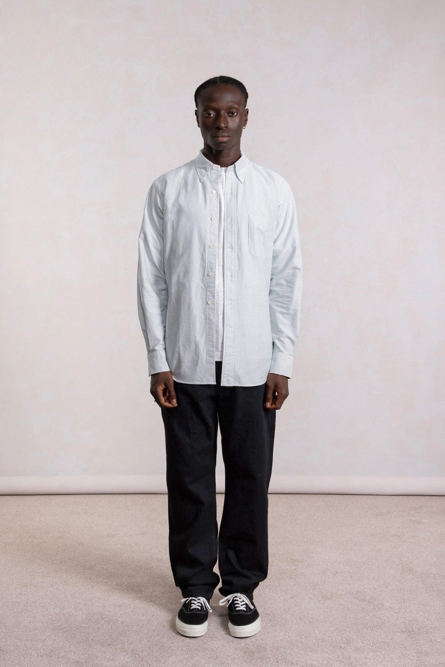 Chemise 'Vintage Ivy' - Oxford Rayé Vert