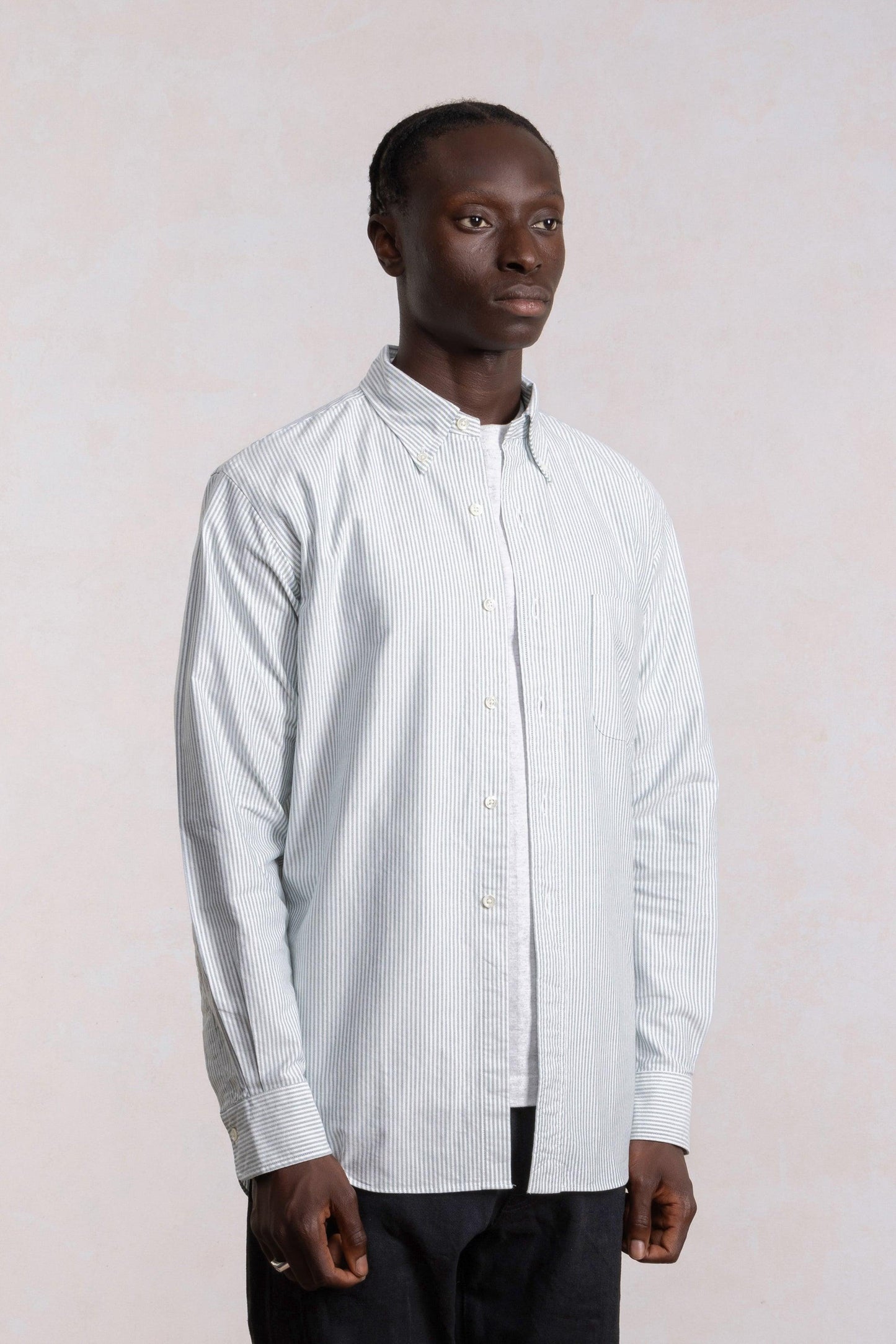 Chemise 'Vintage Ivy' - Oxford Rayé Vert
