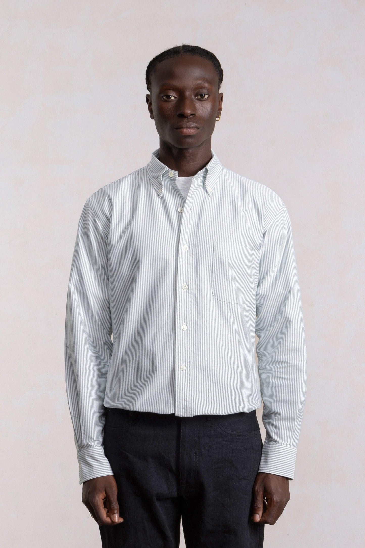 Chemise 'Vintage Ivy' - Oxford Rayé Vert