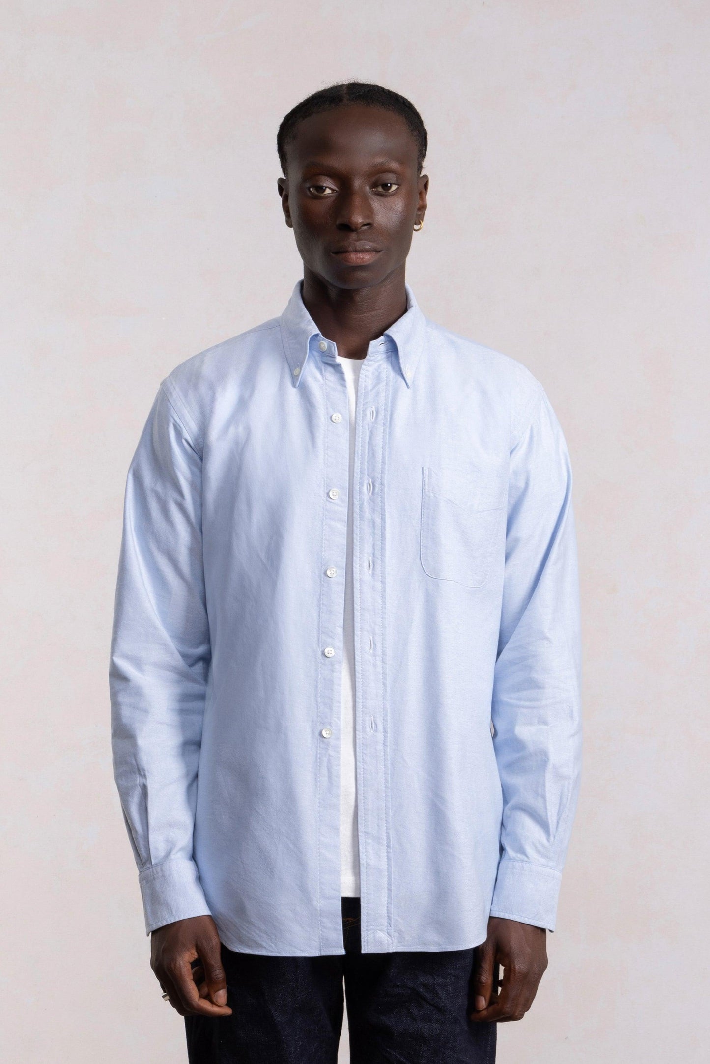 'Vintage Ivy’ Oxford Shirt - Light Blue