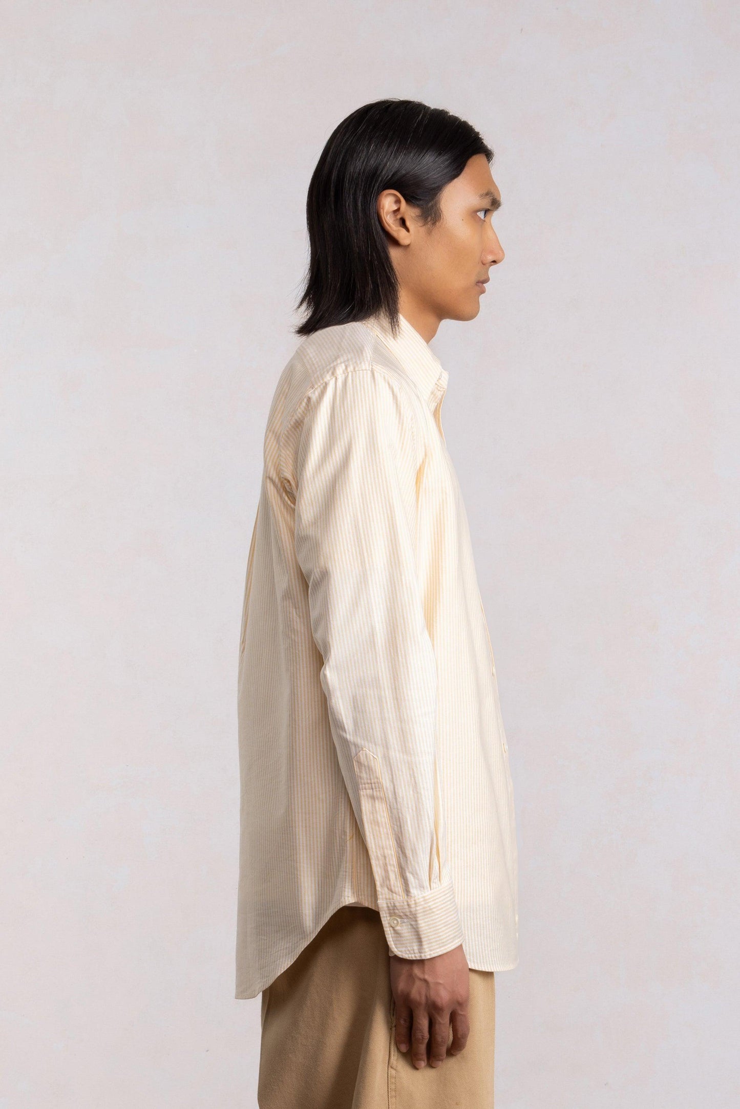 'Vintage Ivy' Oxford Shirt - Yellow Stripes