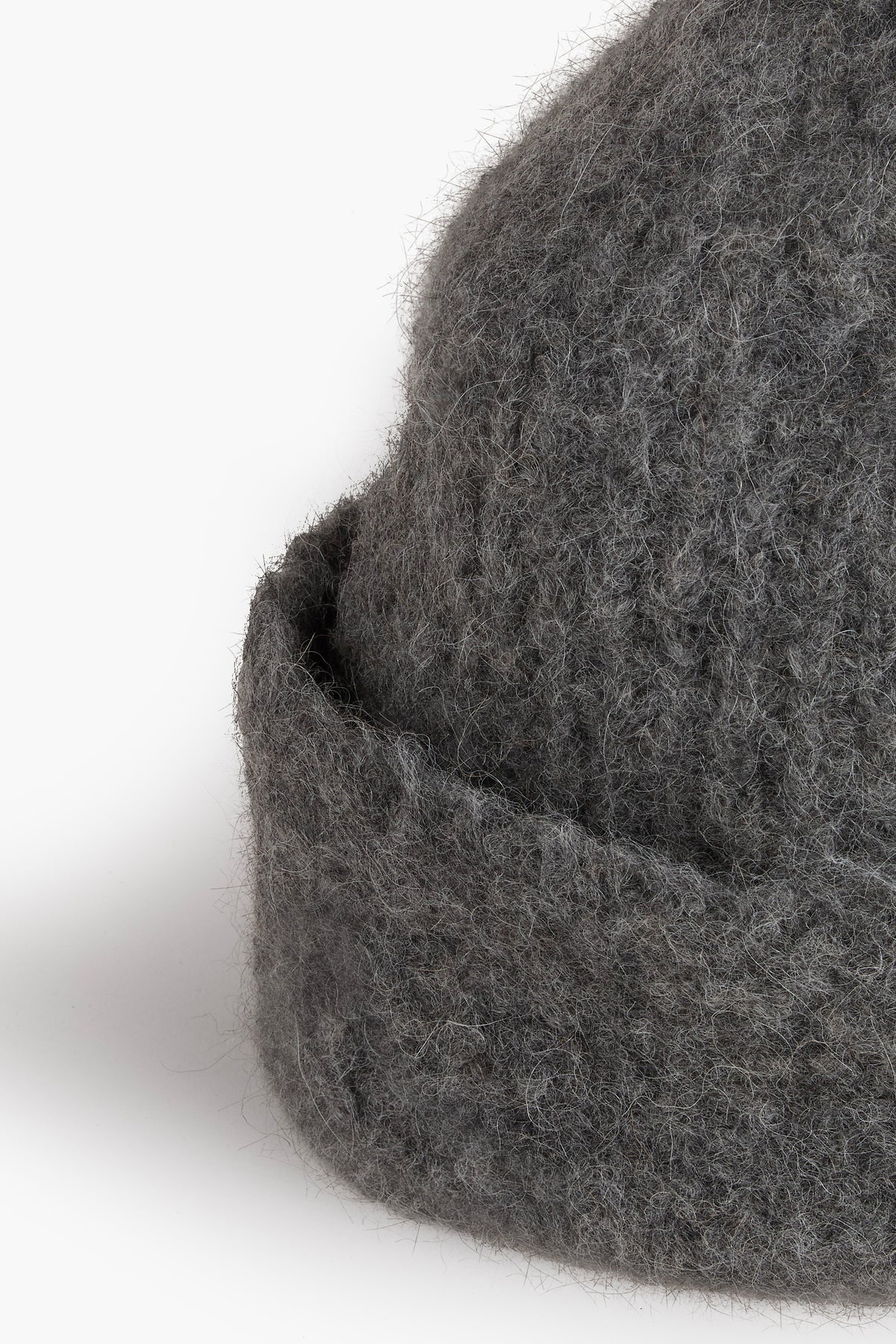 Alpaca Beanie - Dark Grey Melange