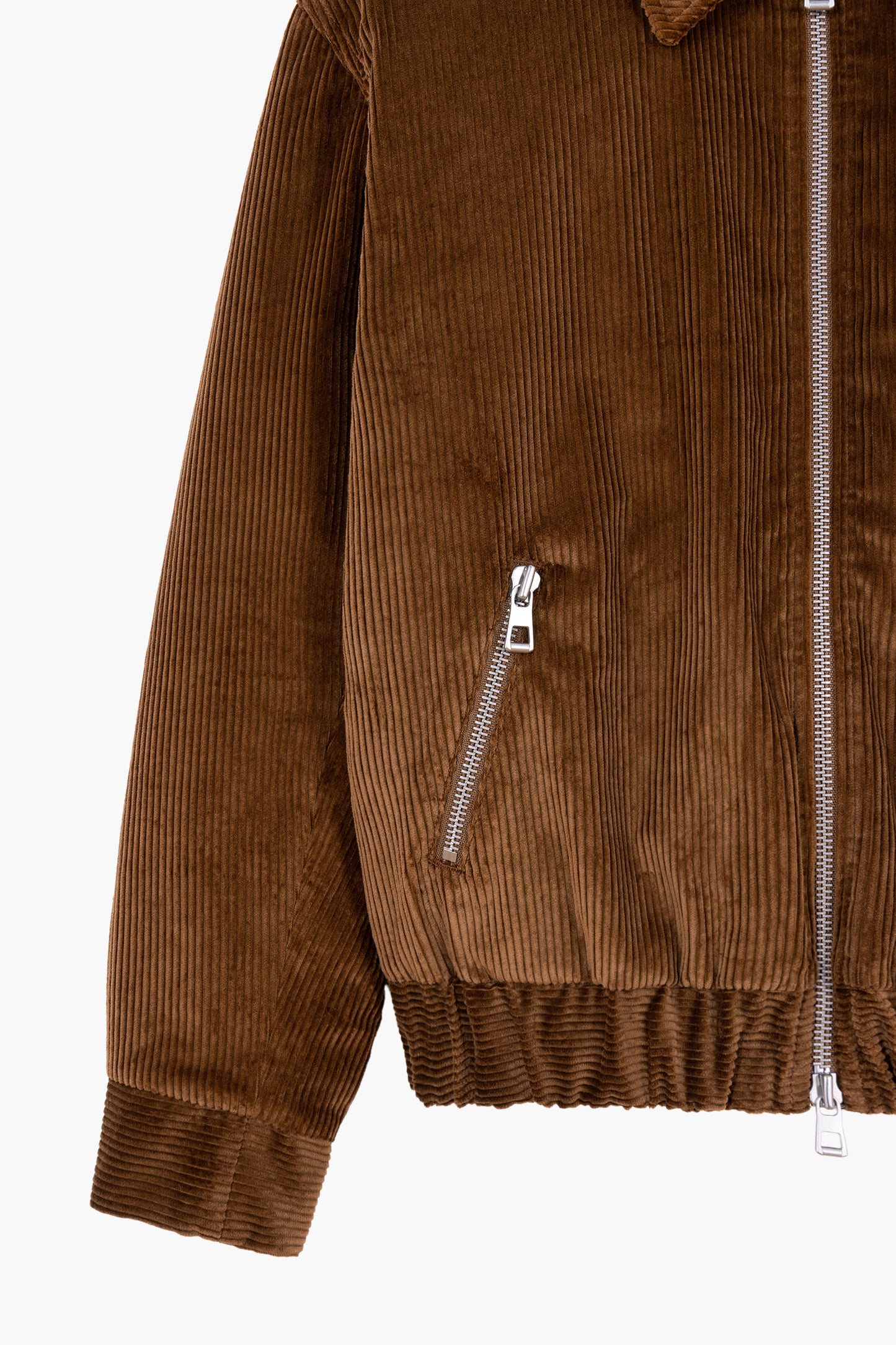 Exhibition Padded Jacket - Velours côtelé Marron