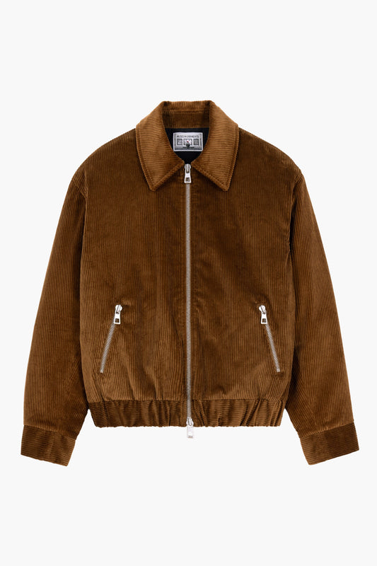 Exhibition Padded Jacket - Velours côtelé Marron