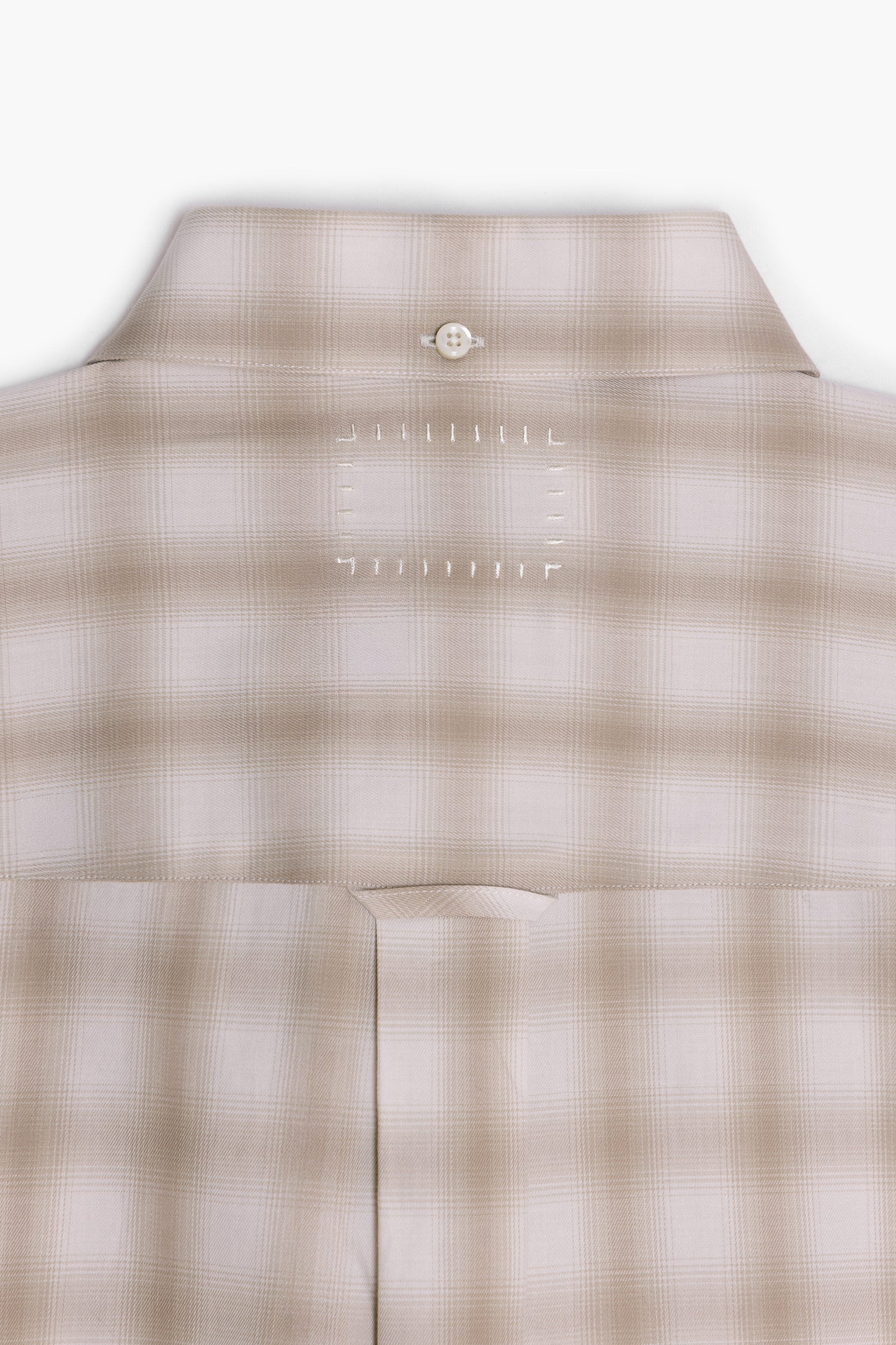 Dad's Shirt - Ombré Check Cotton - Beige