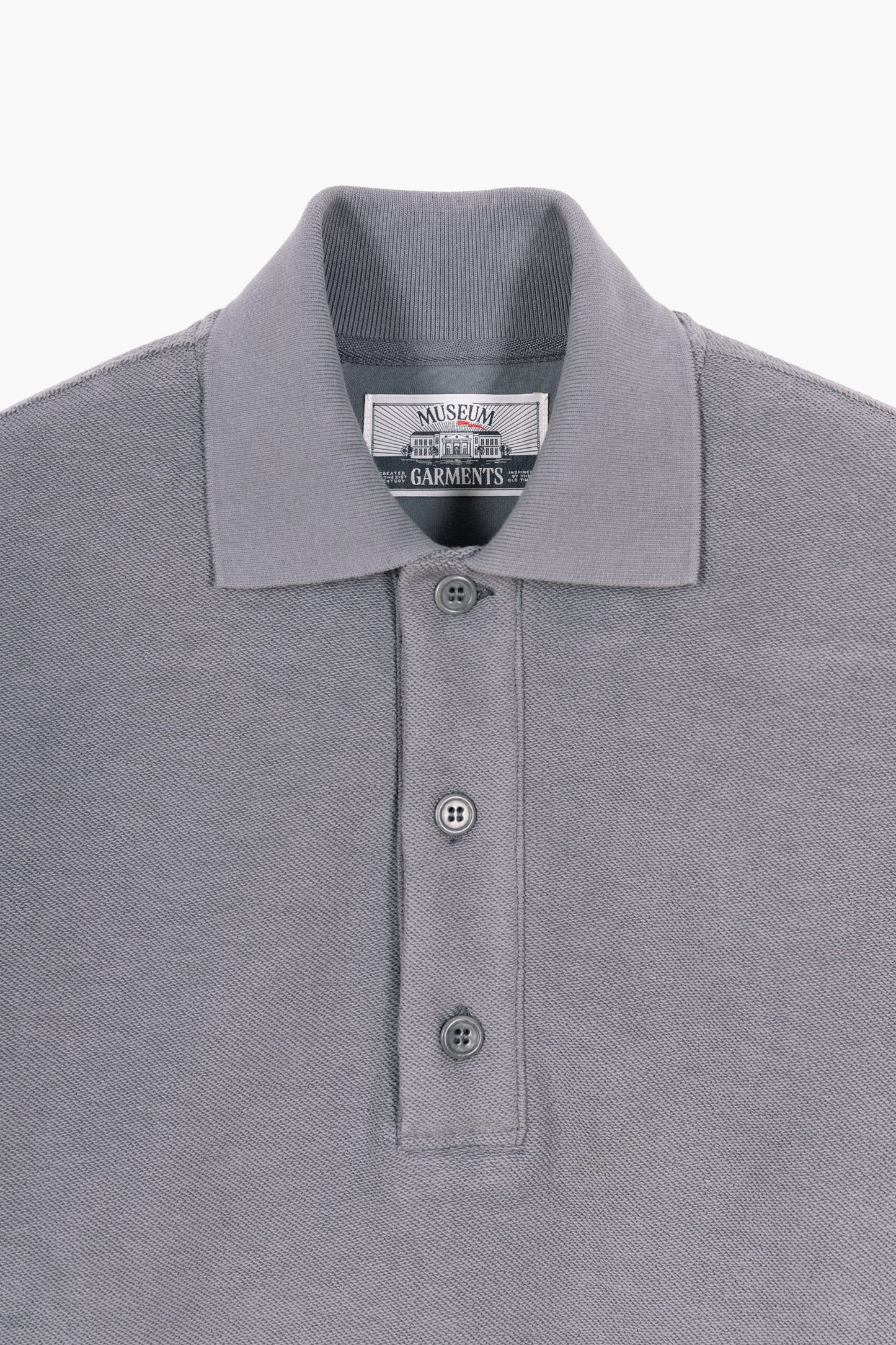 Reversed Polo Sweatshirt - Gris Anthracite
