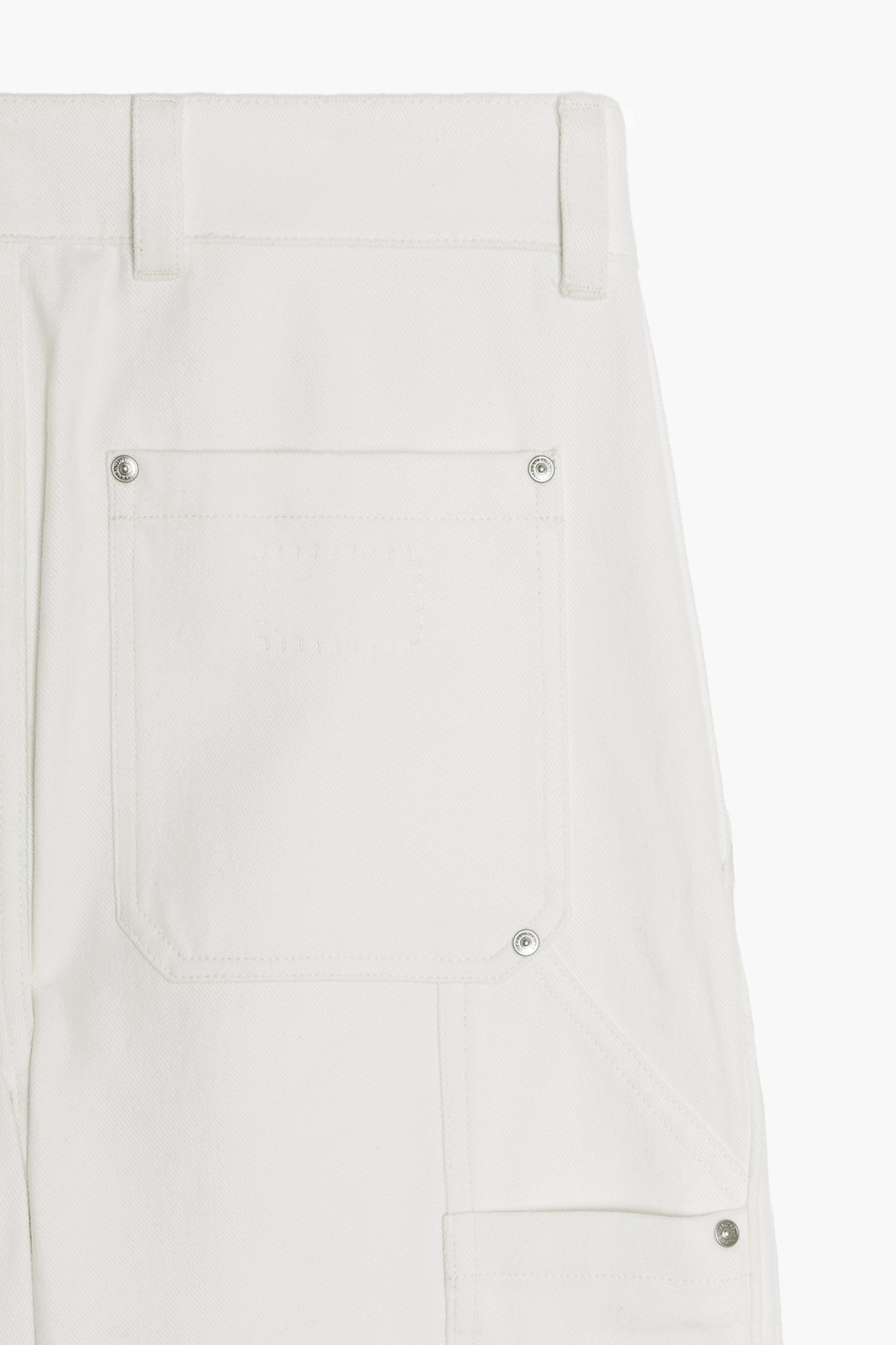 Soft Double Knee Pants - Ecru Katoenen Twill