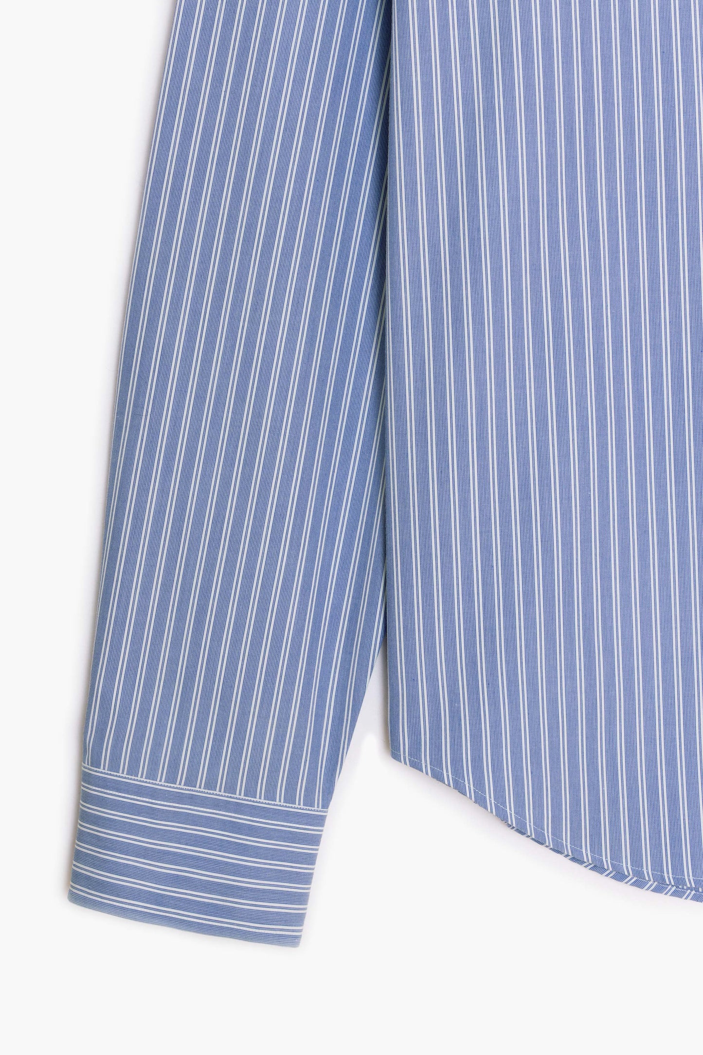 Corporate Shirt - Popeline de coton rayée Bleu/Blanc