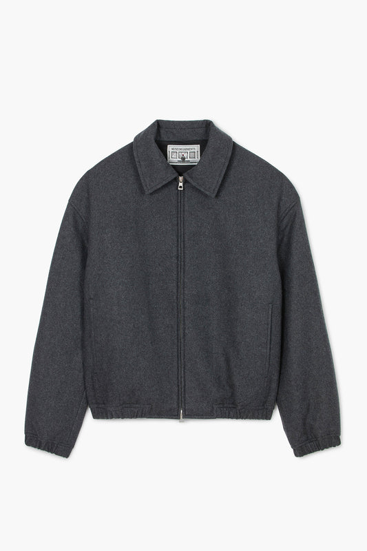 Exhibition Jacket - Flanelle de laine Gris Chiné