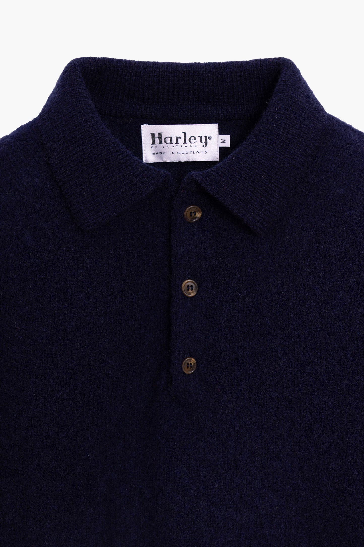 Shaggy Dog wollen polokraag trui – Marineblauw