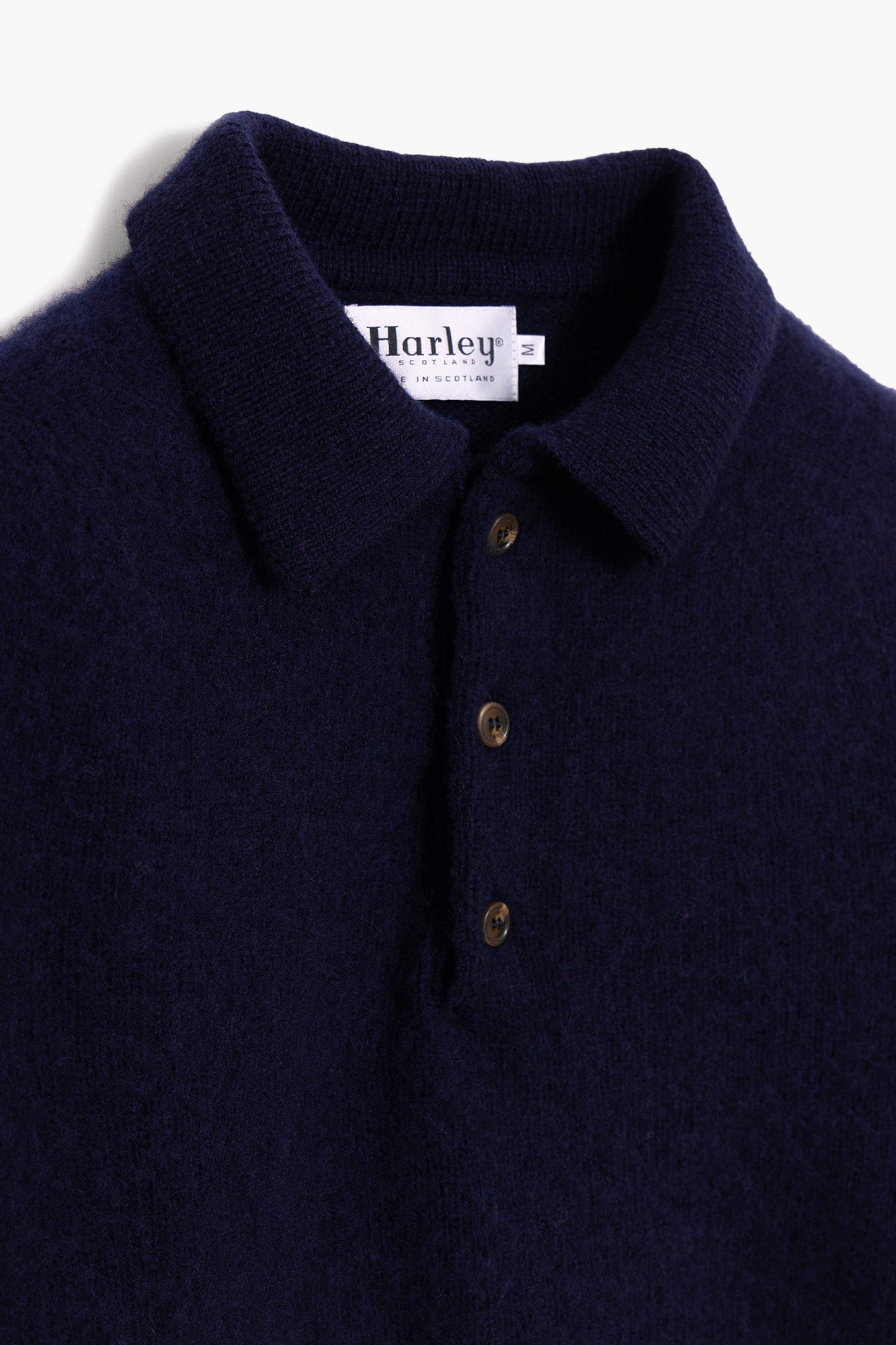 Shaggy Dog wollen polokraag trui – Marineblauw