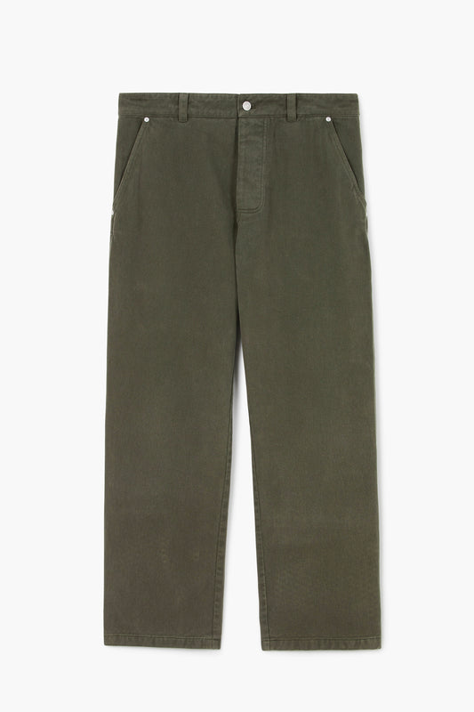 Pantalon 'Soft Painter Pants' - Vert Foncé