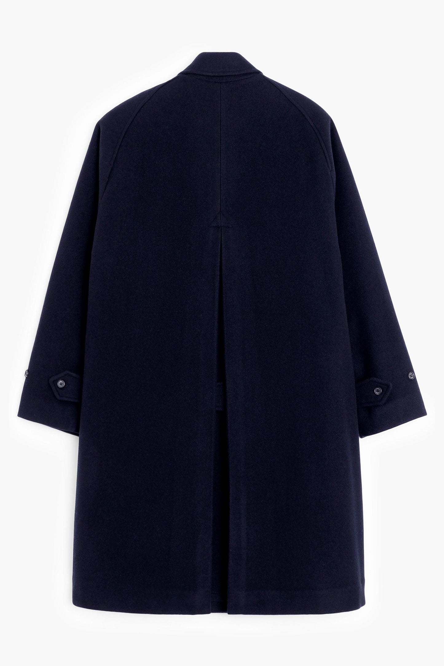 Manteau Balmacaan en laine - Marine
