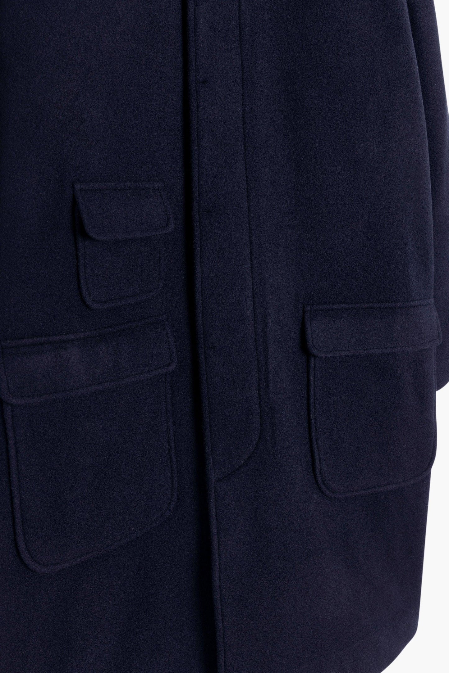 Manteau Balmacaan en laine - Marine