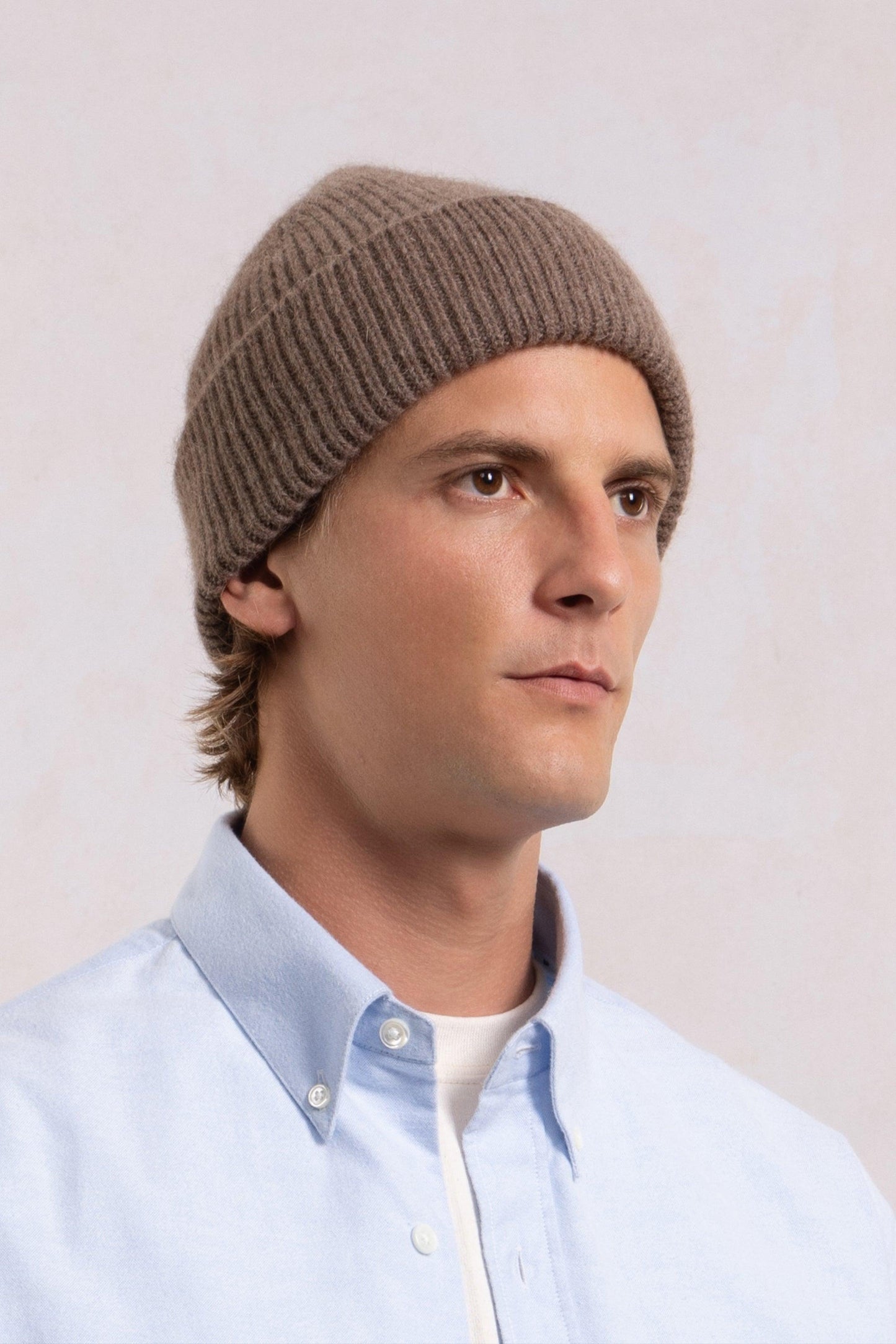 Wool Beanie - Brown