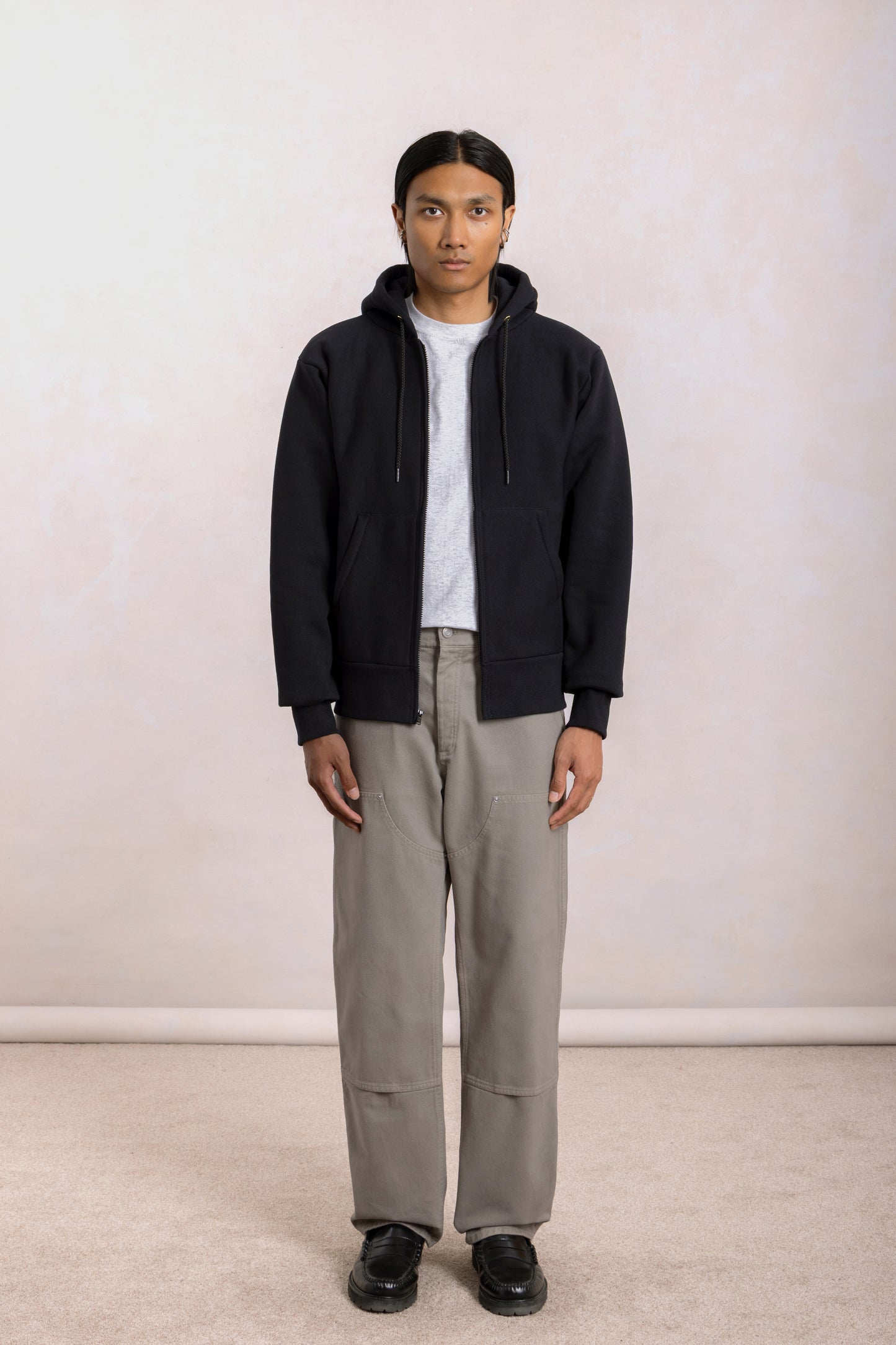 Zipped hoodie Max-weight - Black