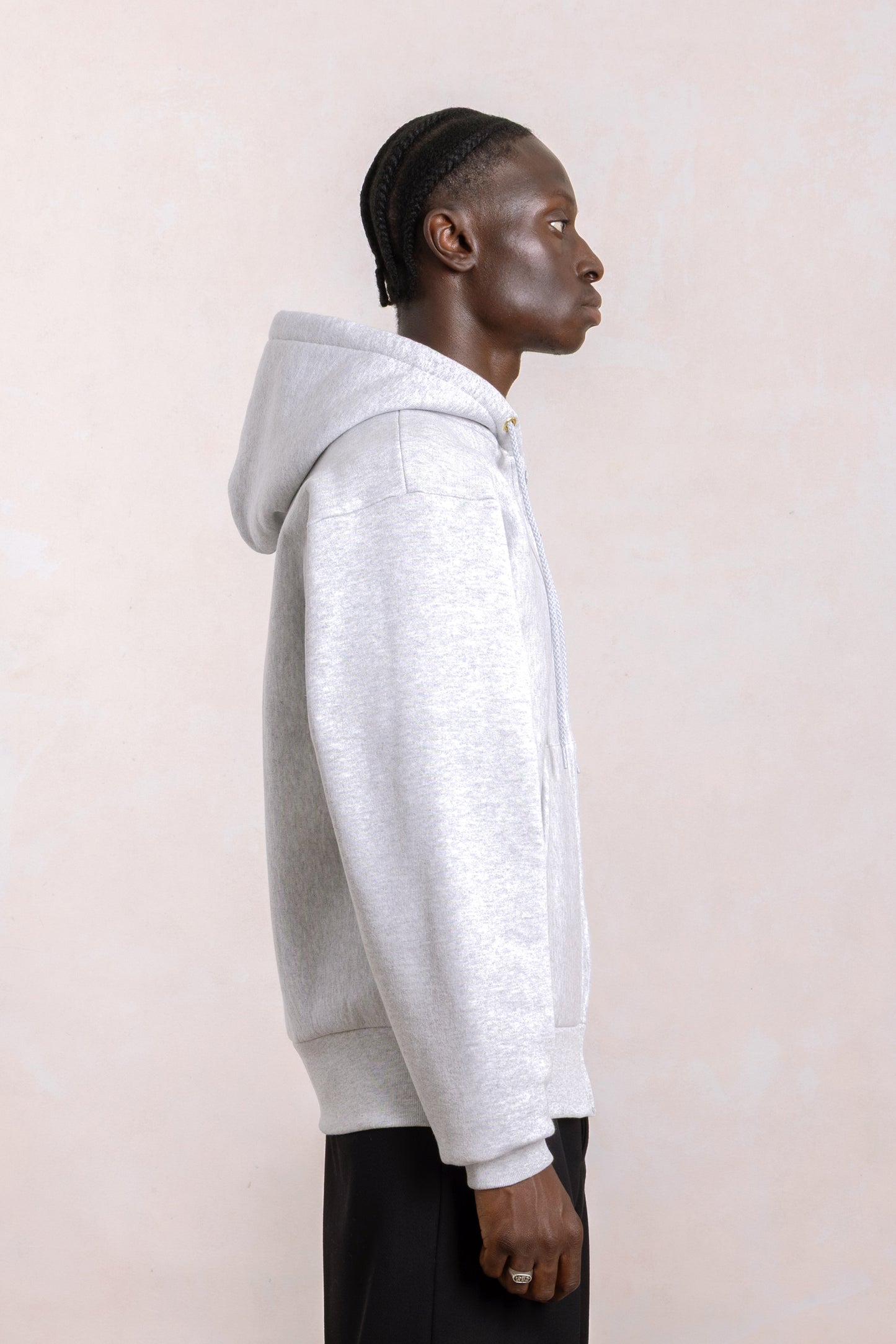 Zipped hoodie Max-weight - Heather Grey