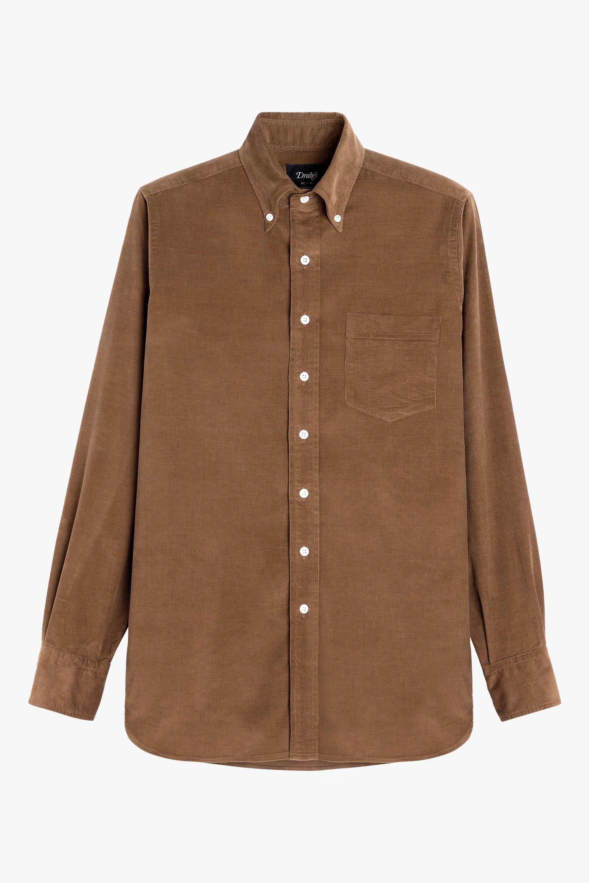 DRAKE'S - Brown Corduroy Shirt – suuupply