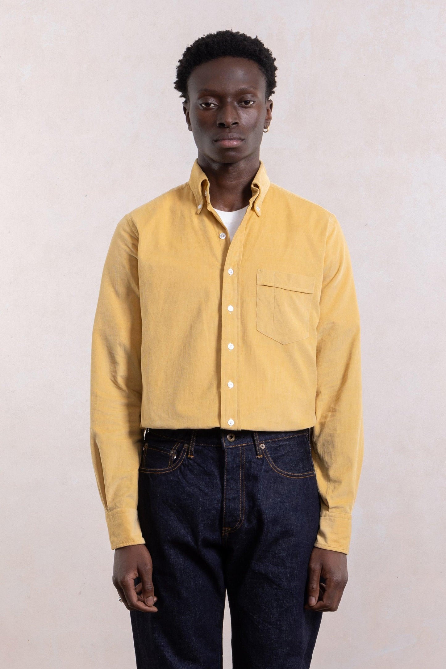 Corduroy overhemd - Geel