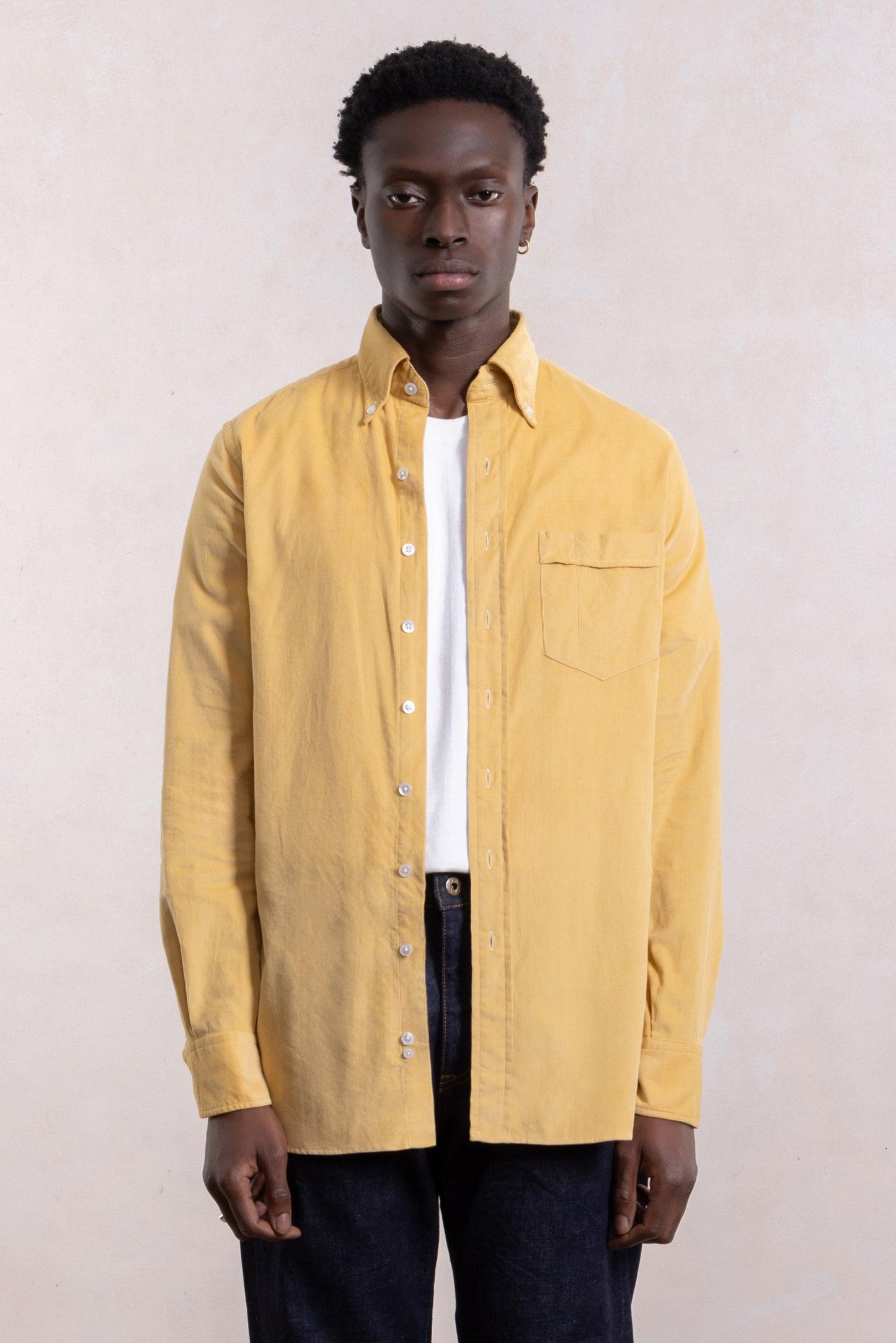 Corduroy overhemd - Geel