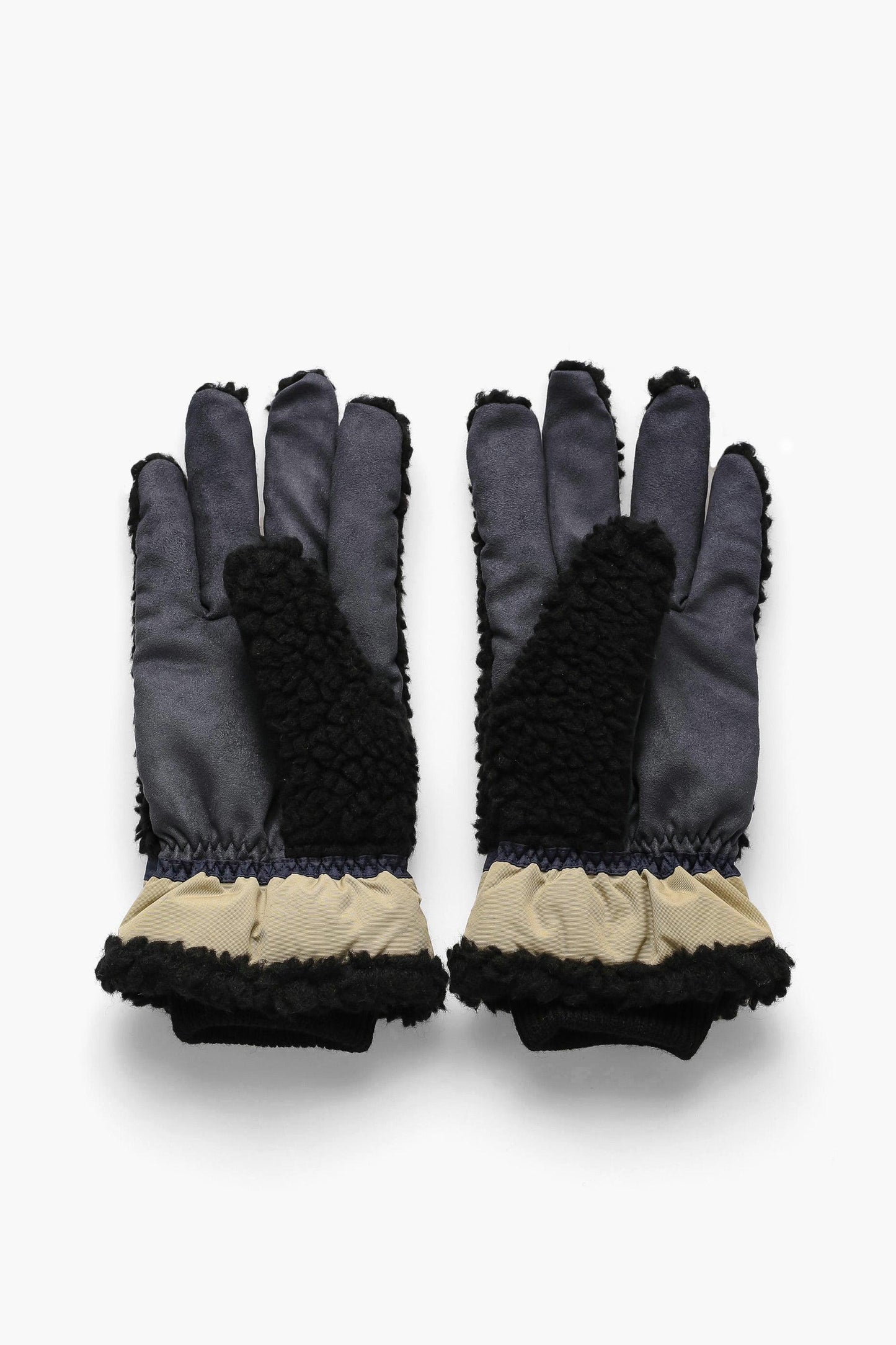 Gants en laine bouclée - Noir