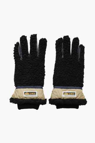 Gants en laine bouclée - Noir