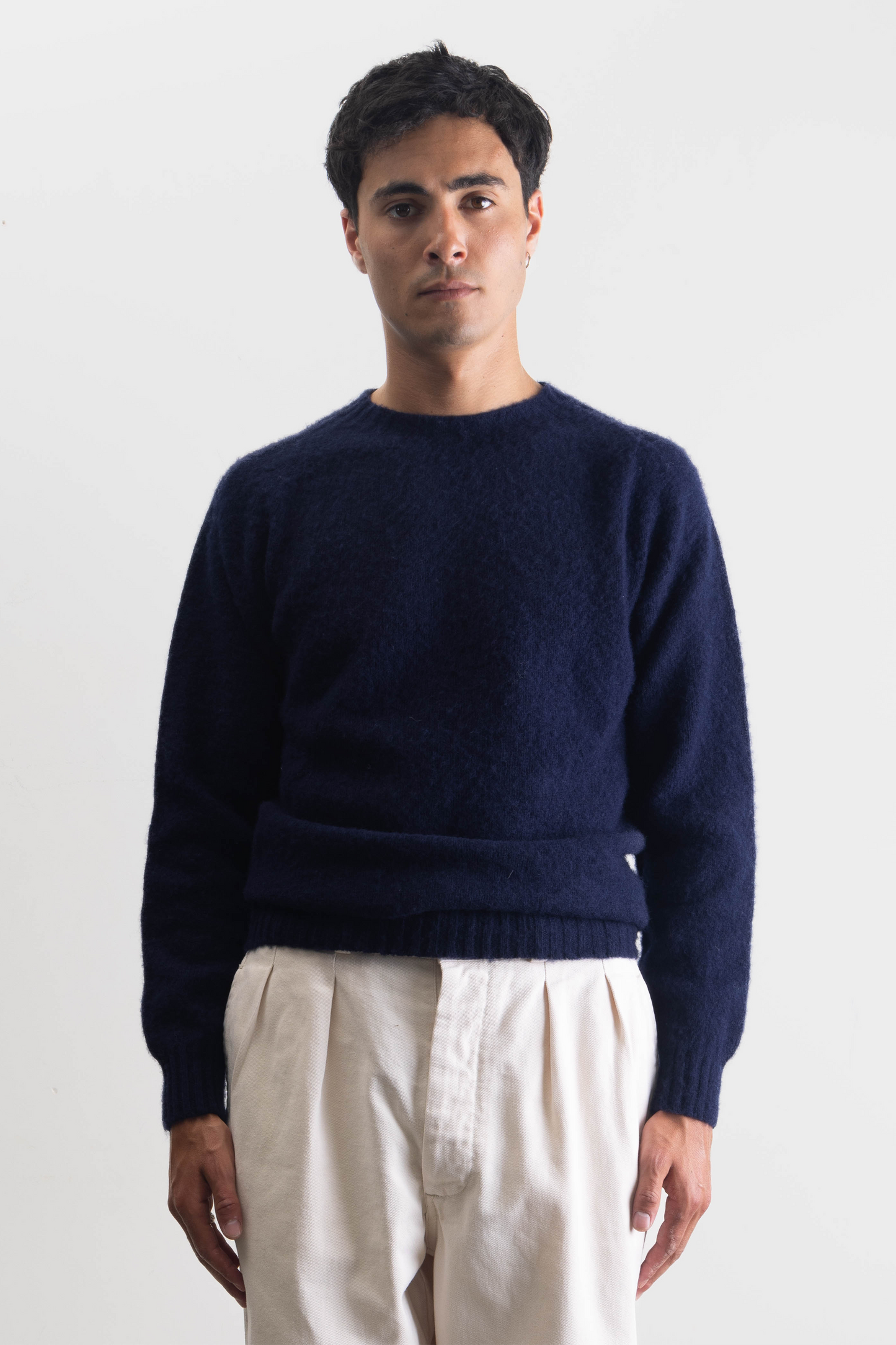 Pull Shaggy Dog en laine bleu marine