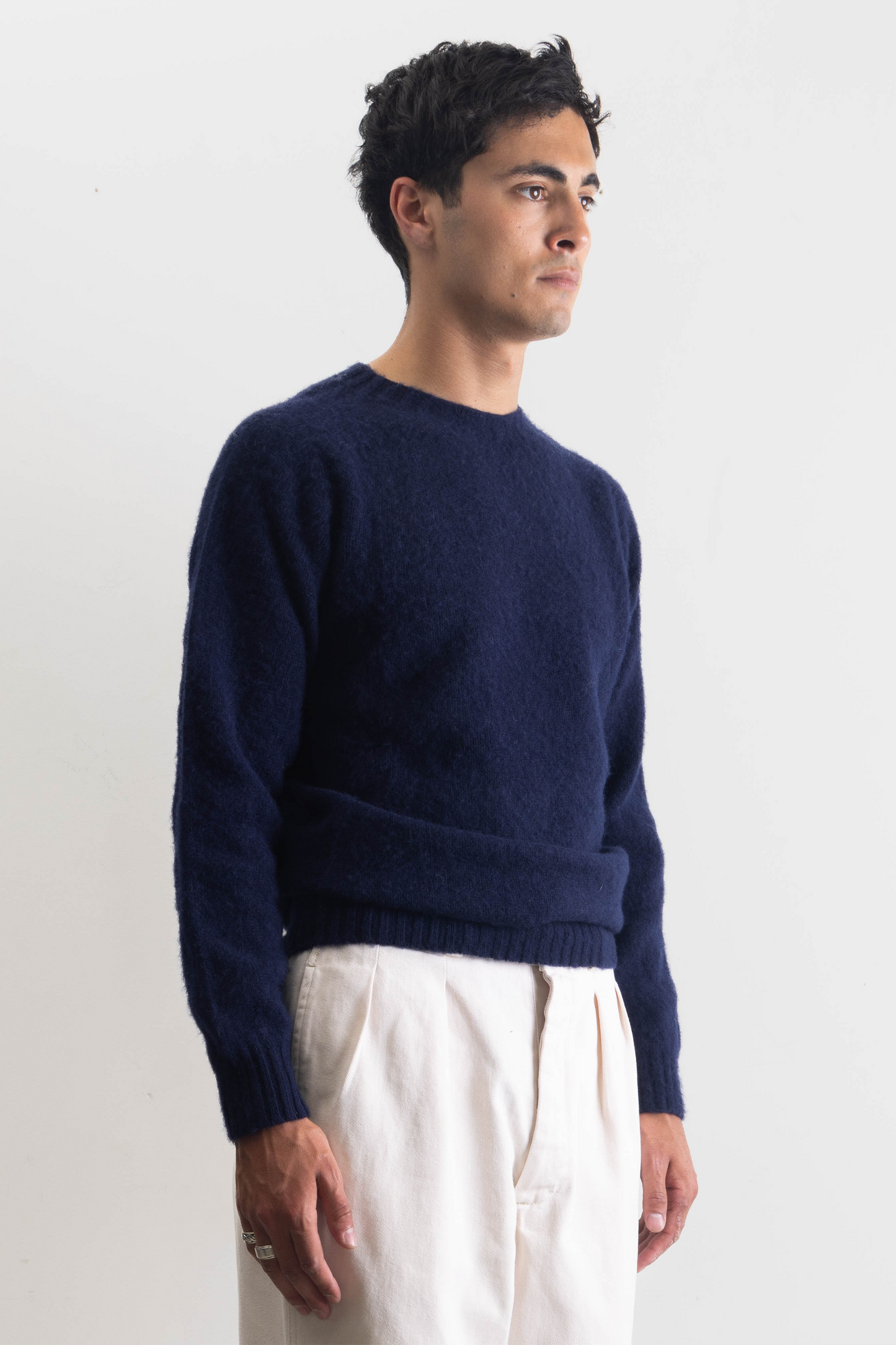 Pull Shaggy Dog en laine bleu marine