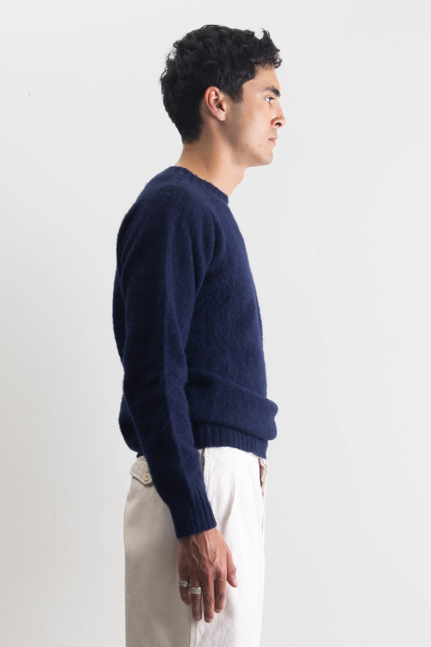 Pull Shaggy Dog en laine bleu marine