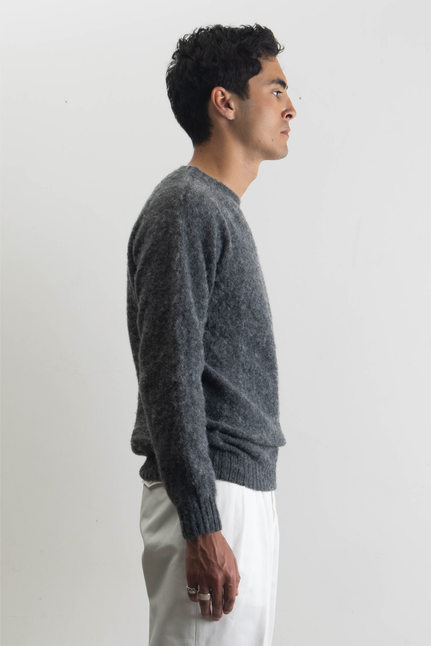 Pull Shaggy Dog en laine gris foncé