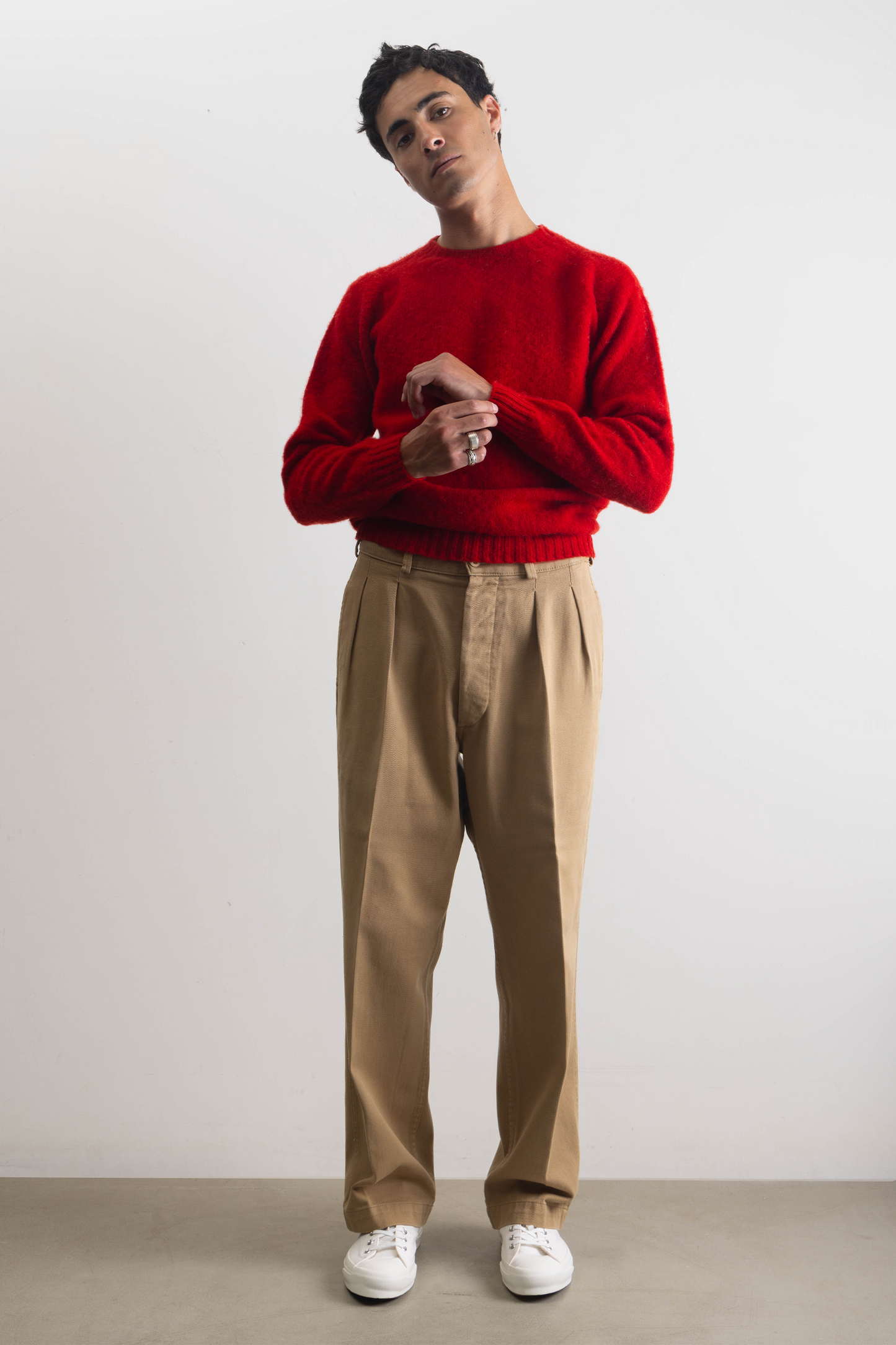 Shaggy Dog sweater in red wool