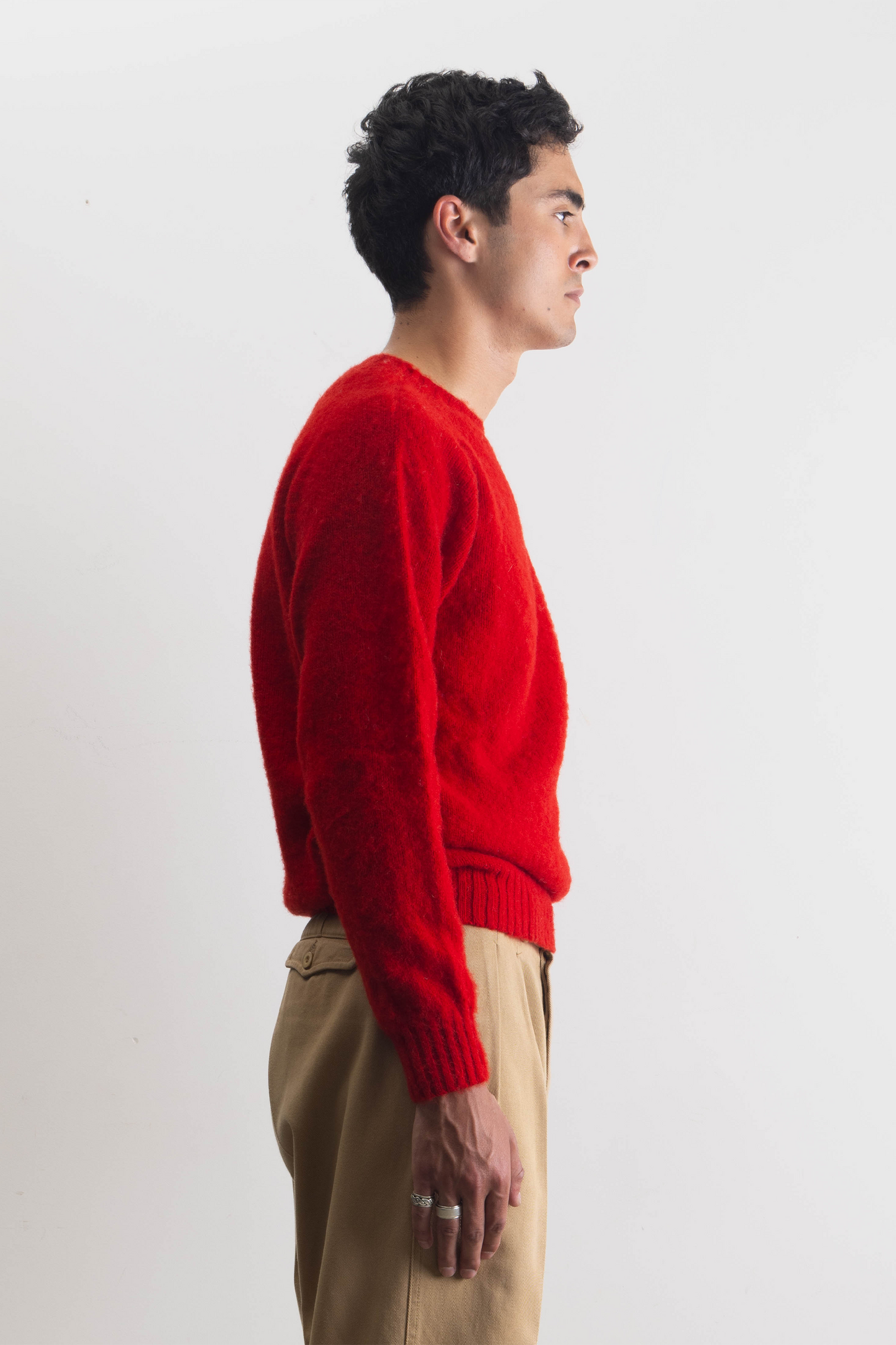 Shaggy Dog sweater in red wool