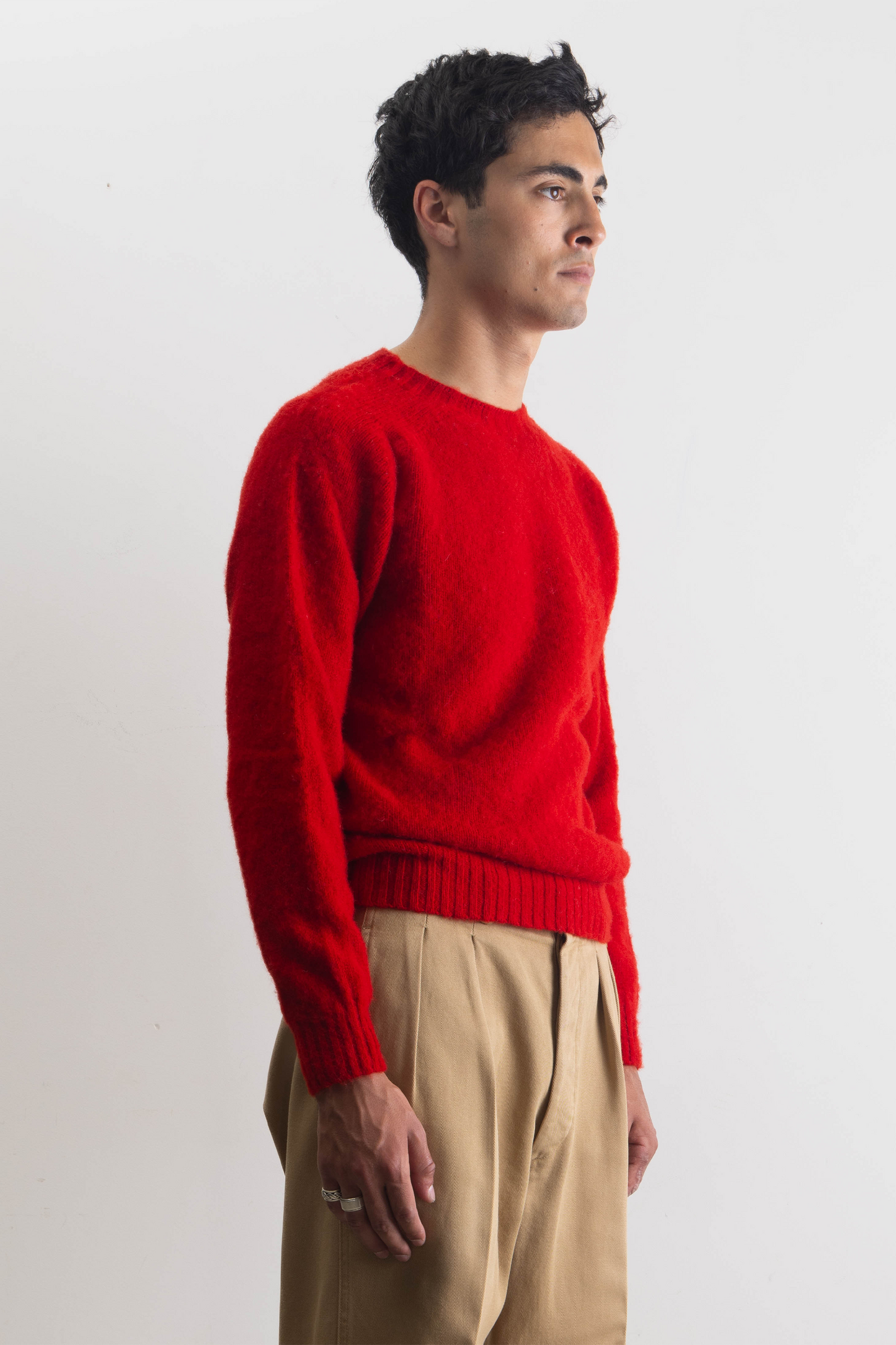 Shaggy Dog sweater in red wool
