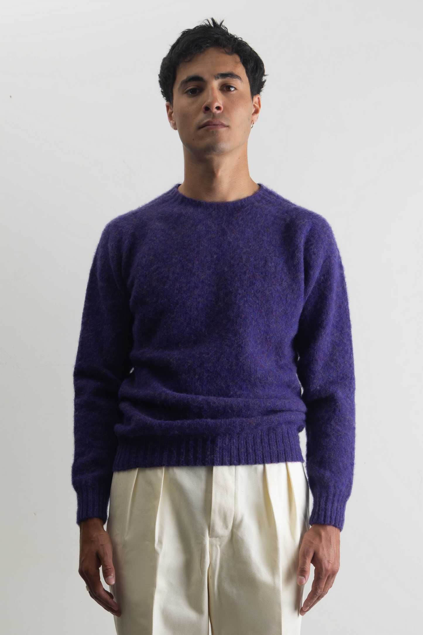 Shaggy Dog sweater in purple wool