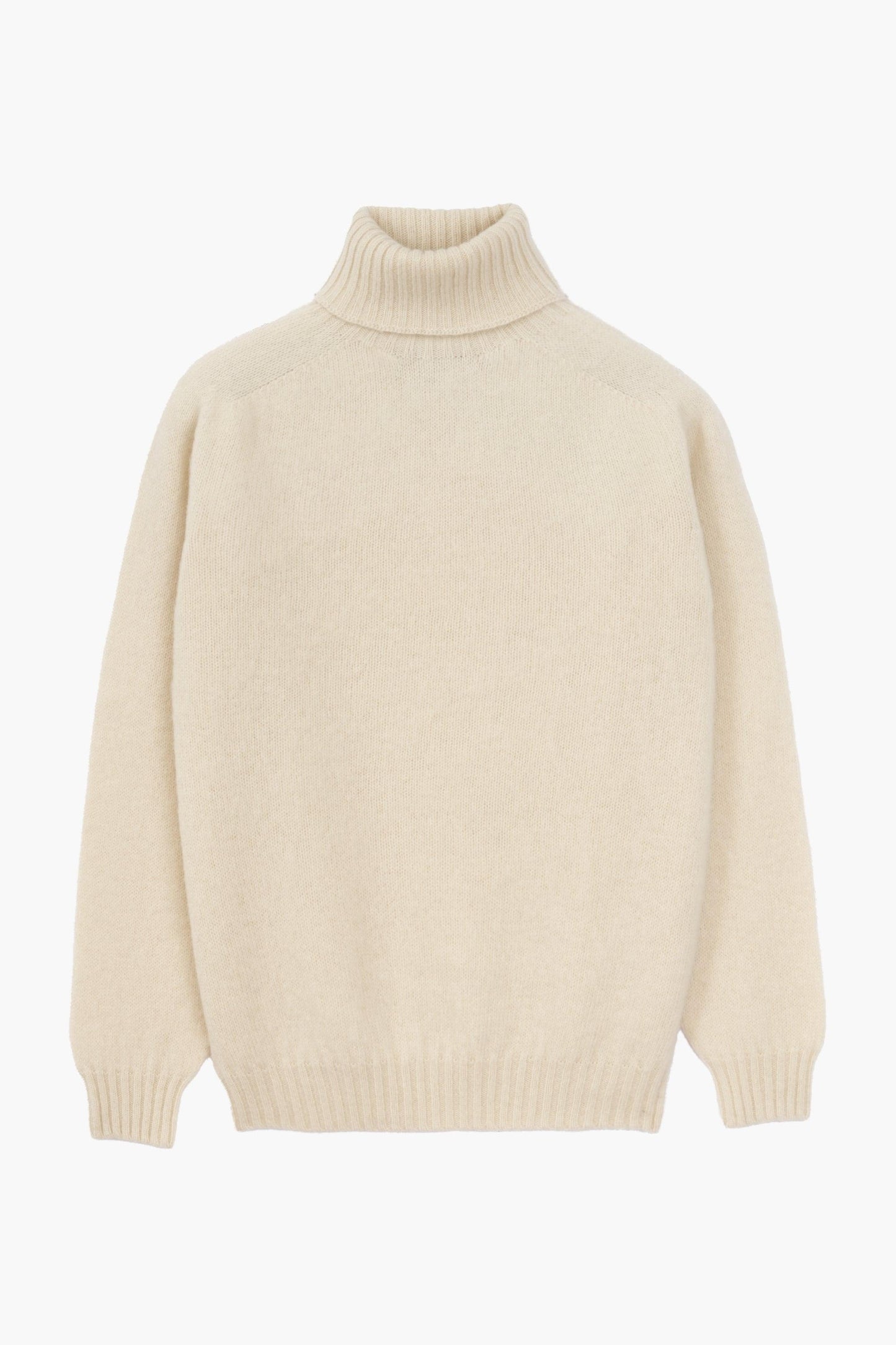 Pull col roulé Shaggy Dog en laine - Crème