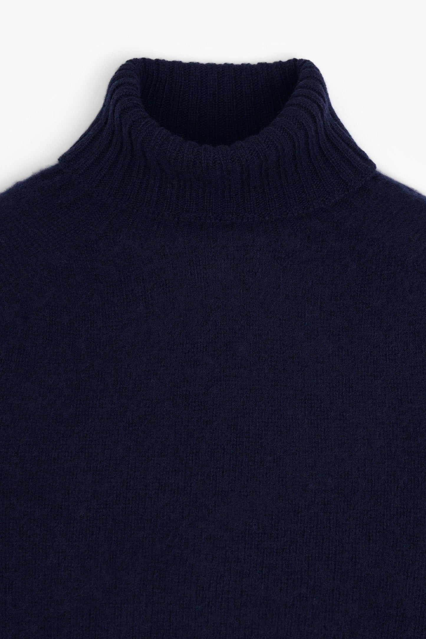 Shaggy Dog wool turtleneck sweater - Navy Blue