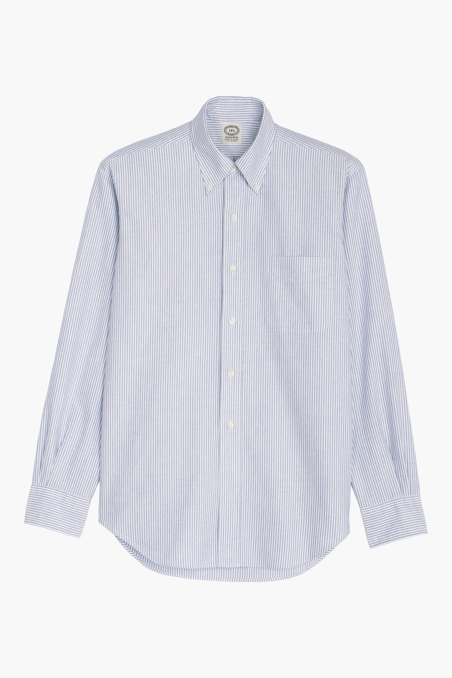 'Vintage Ivy' Oxford Shirt - Blue Stripes