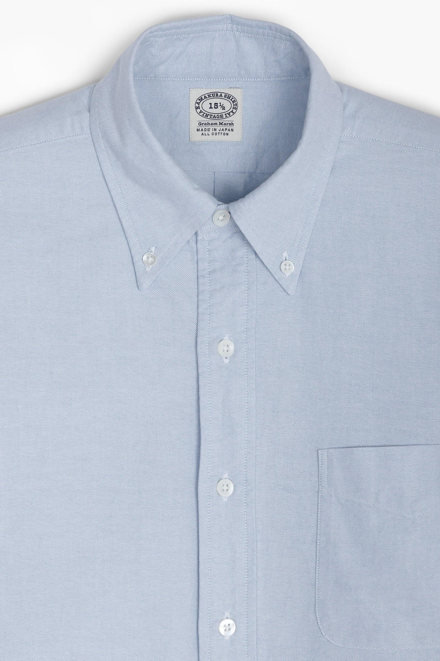 'Vintage Ivy’ Oxford Shirt - Light Blue